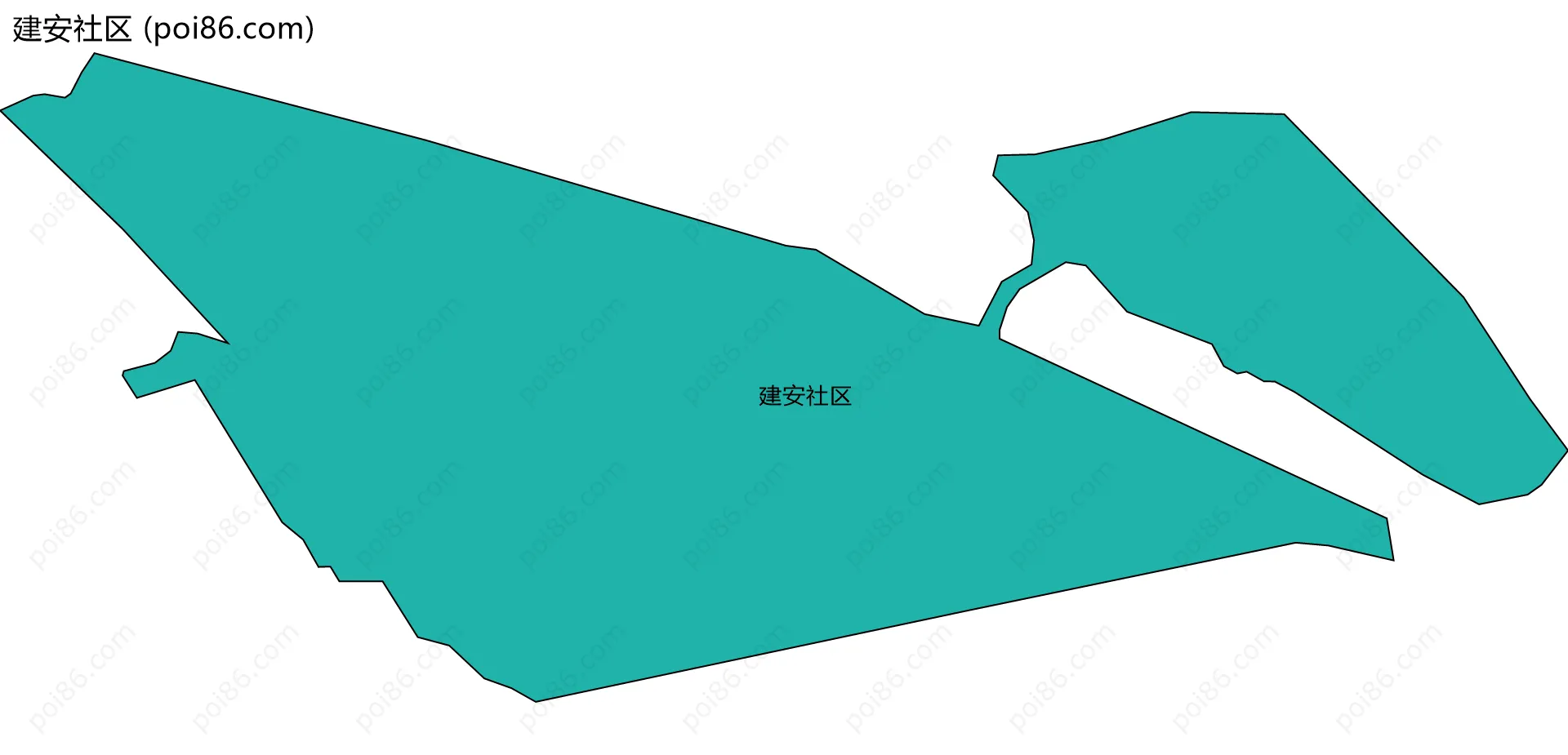 建安社区边界地图