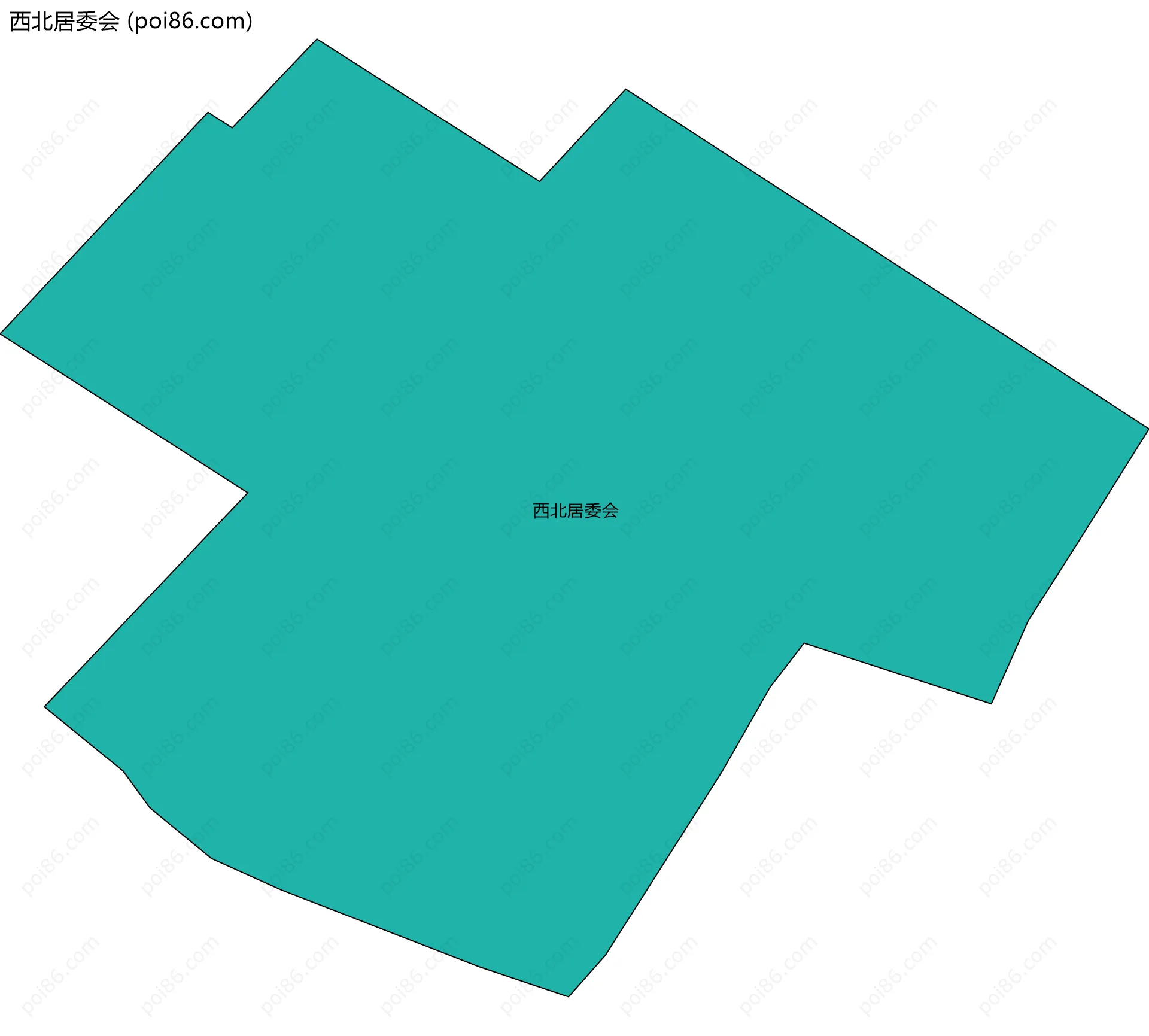 西北居委会边界地图