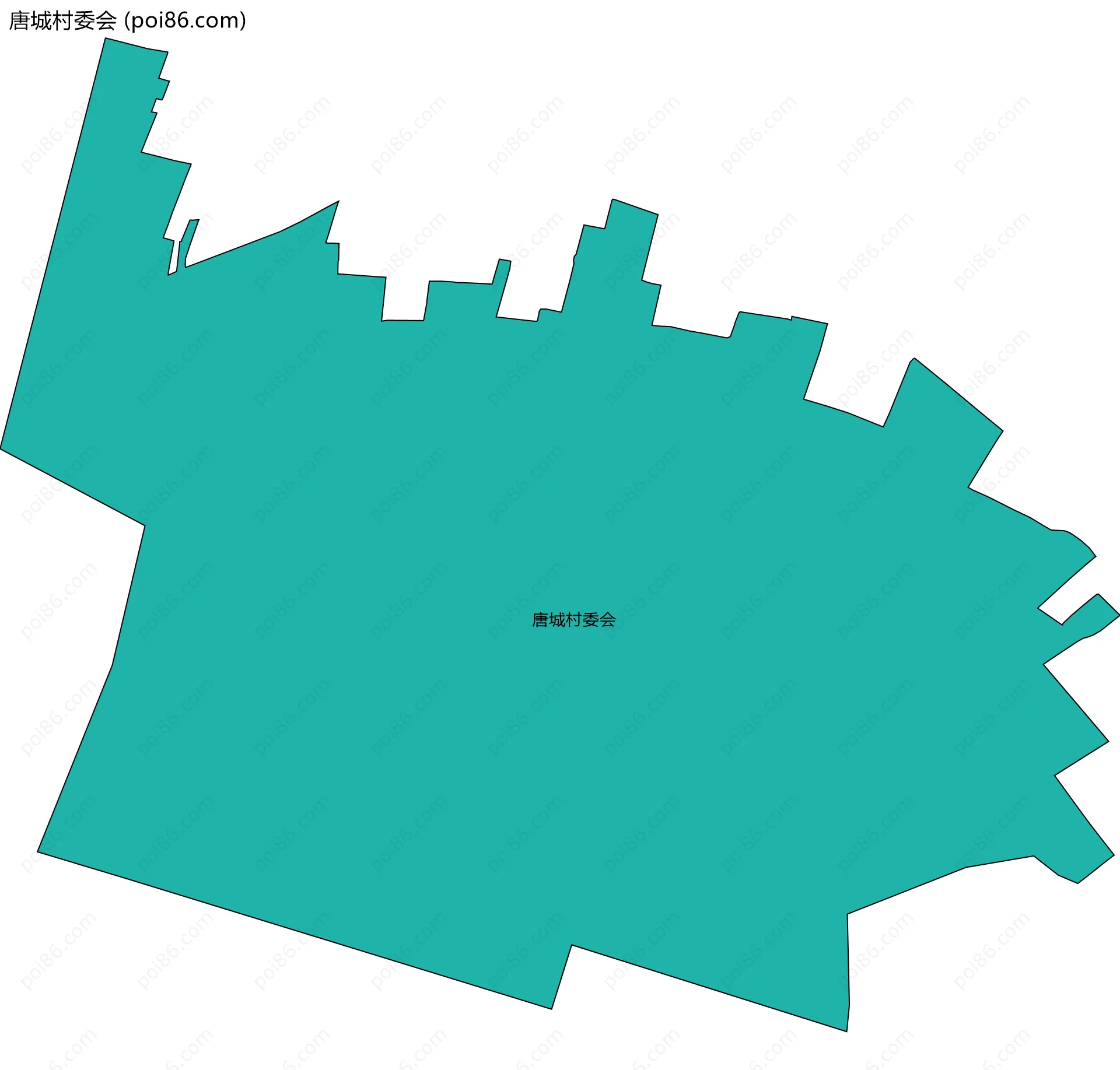 唐城村委会边界地图