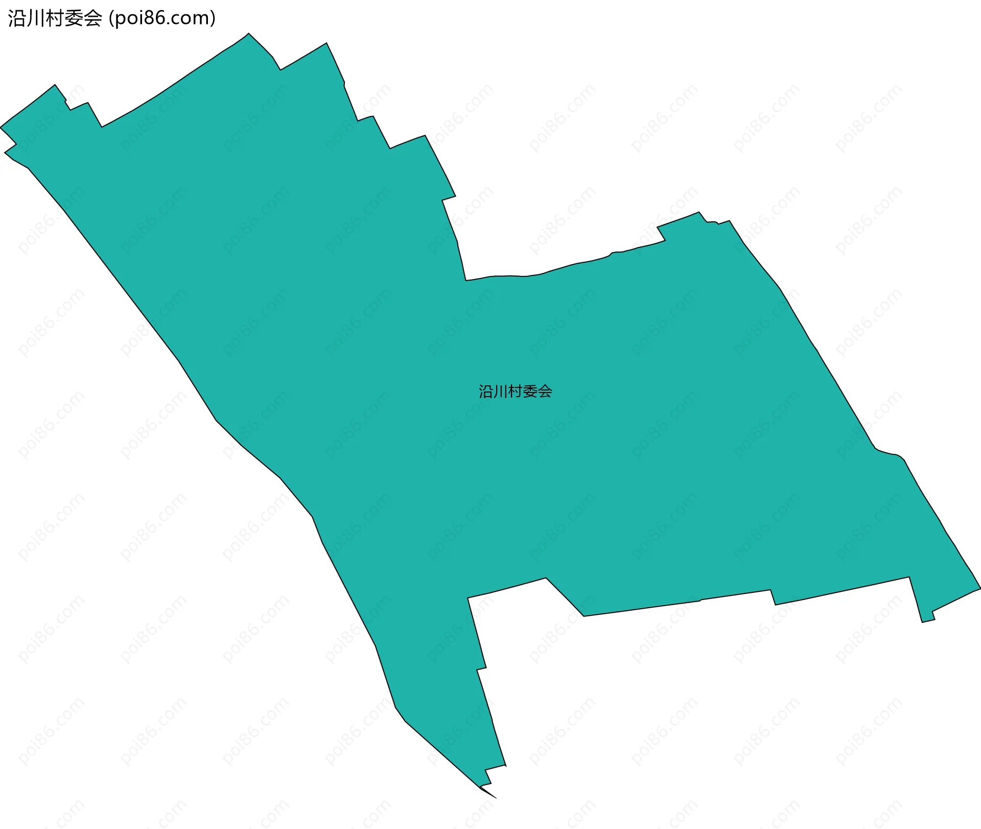 沿川村委会边界地图