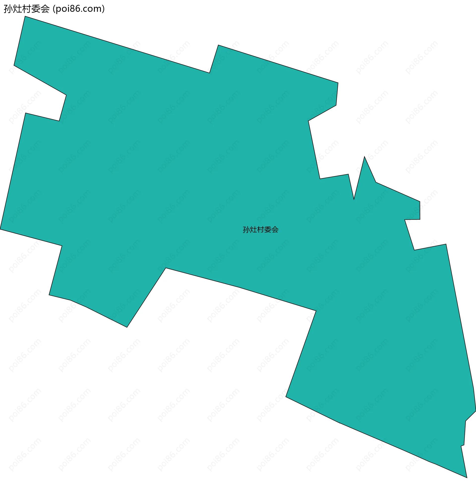 孙灶村委会边界地图