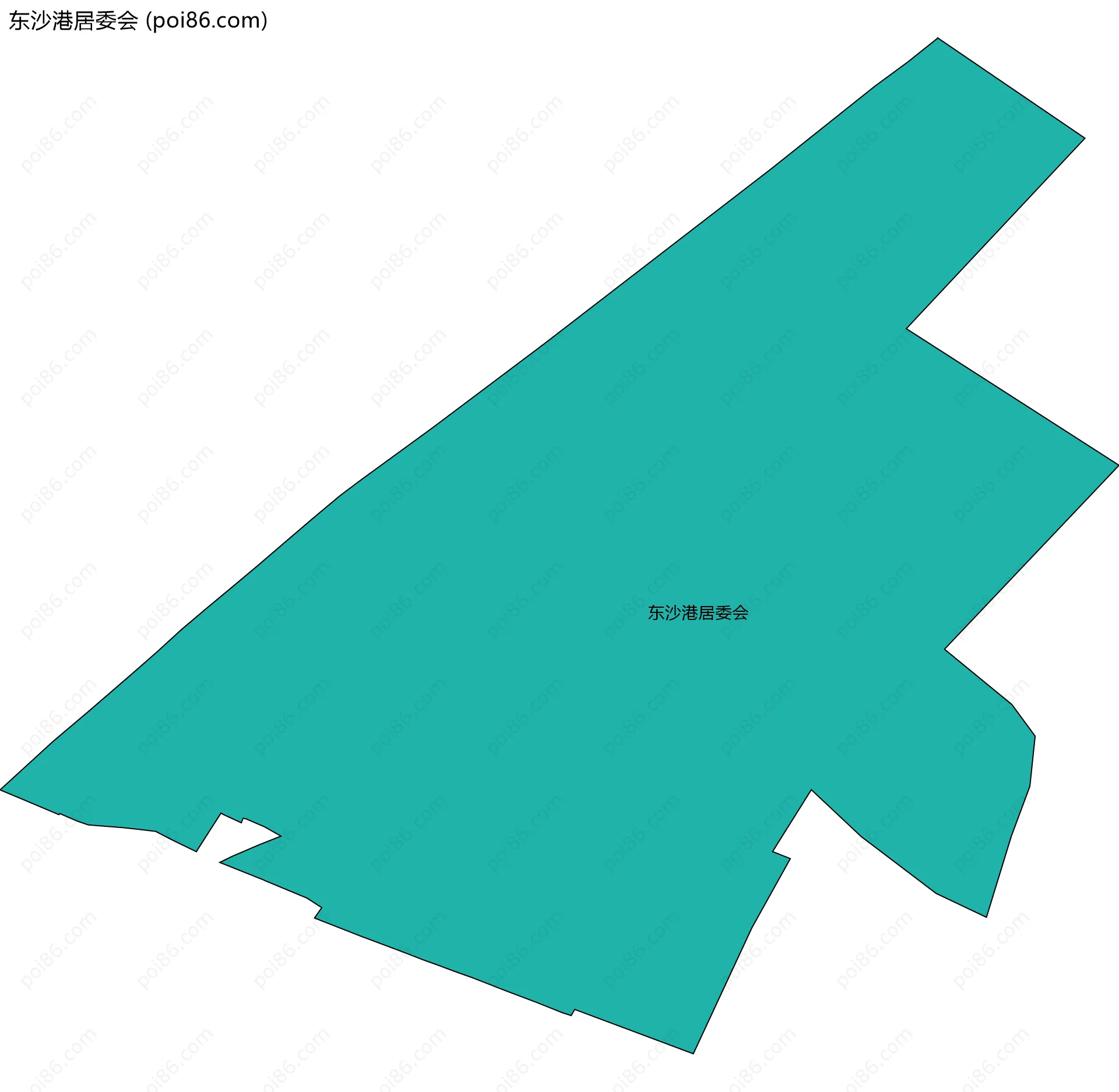 东沙港居委会边界地图