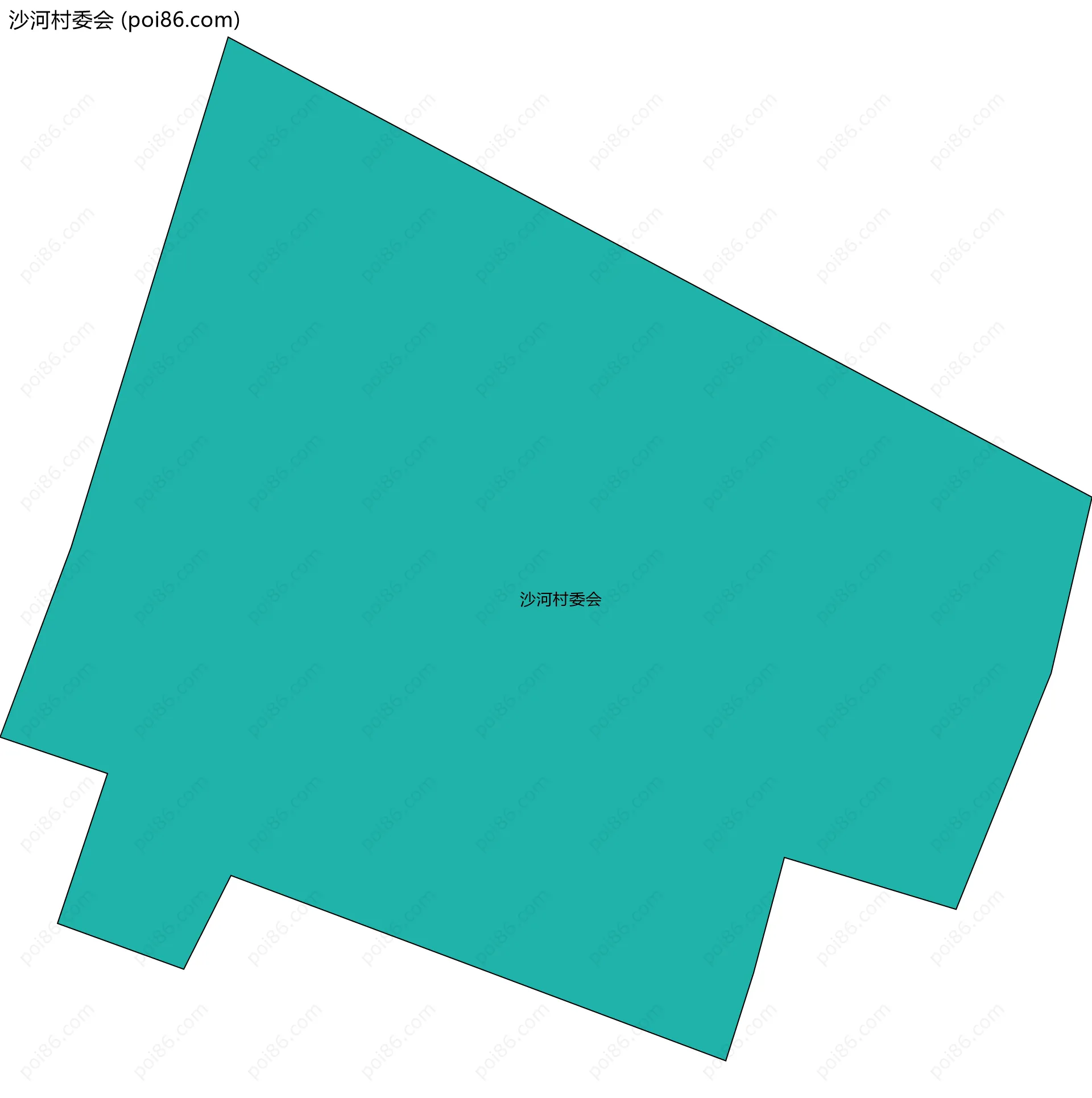 沙河村委会边界地图