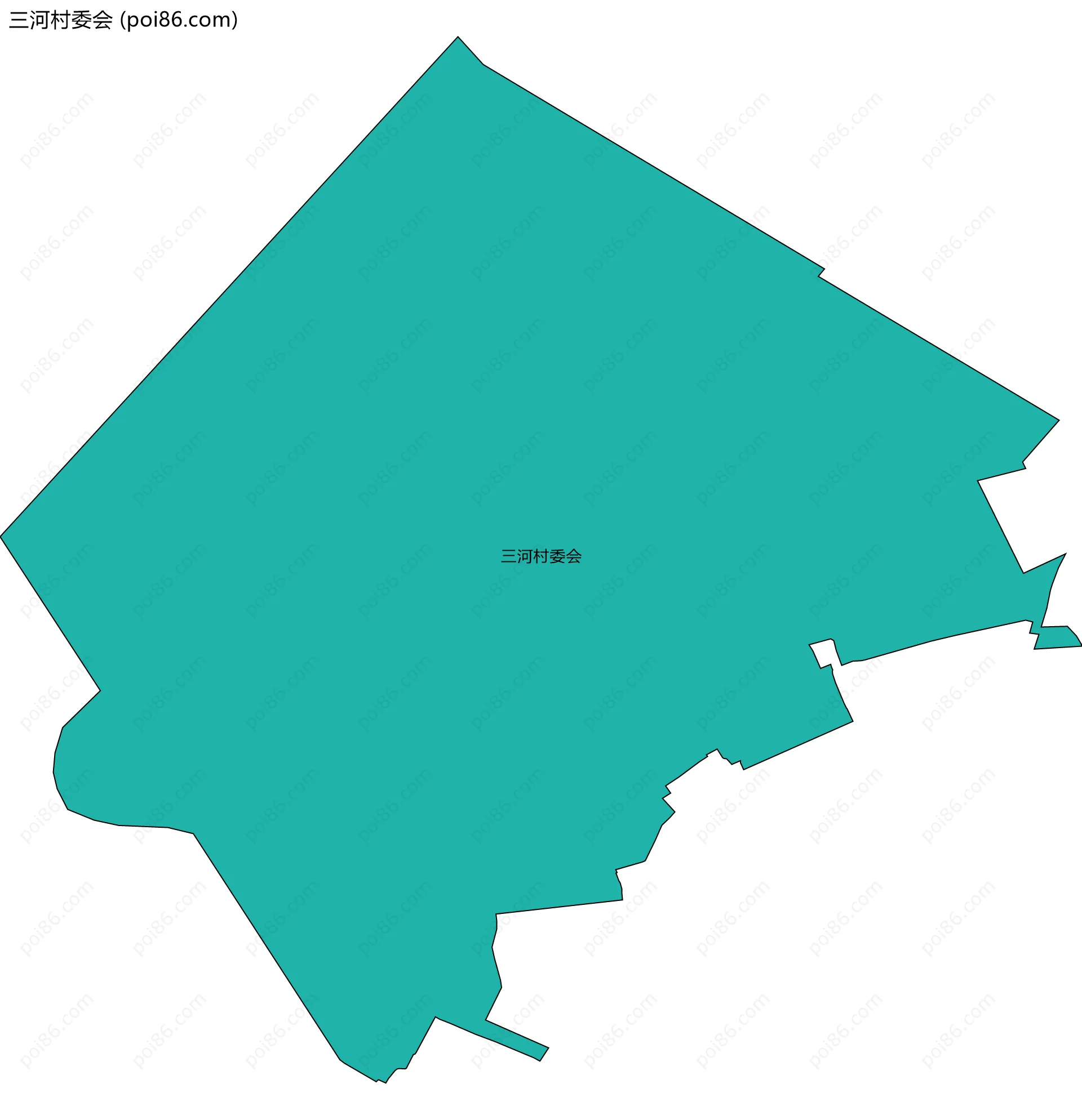 三河村委会边界地图