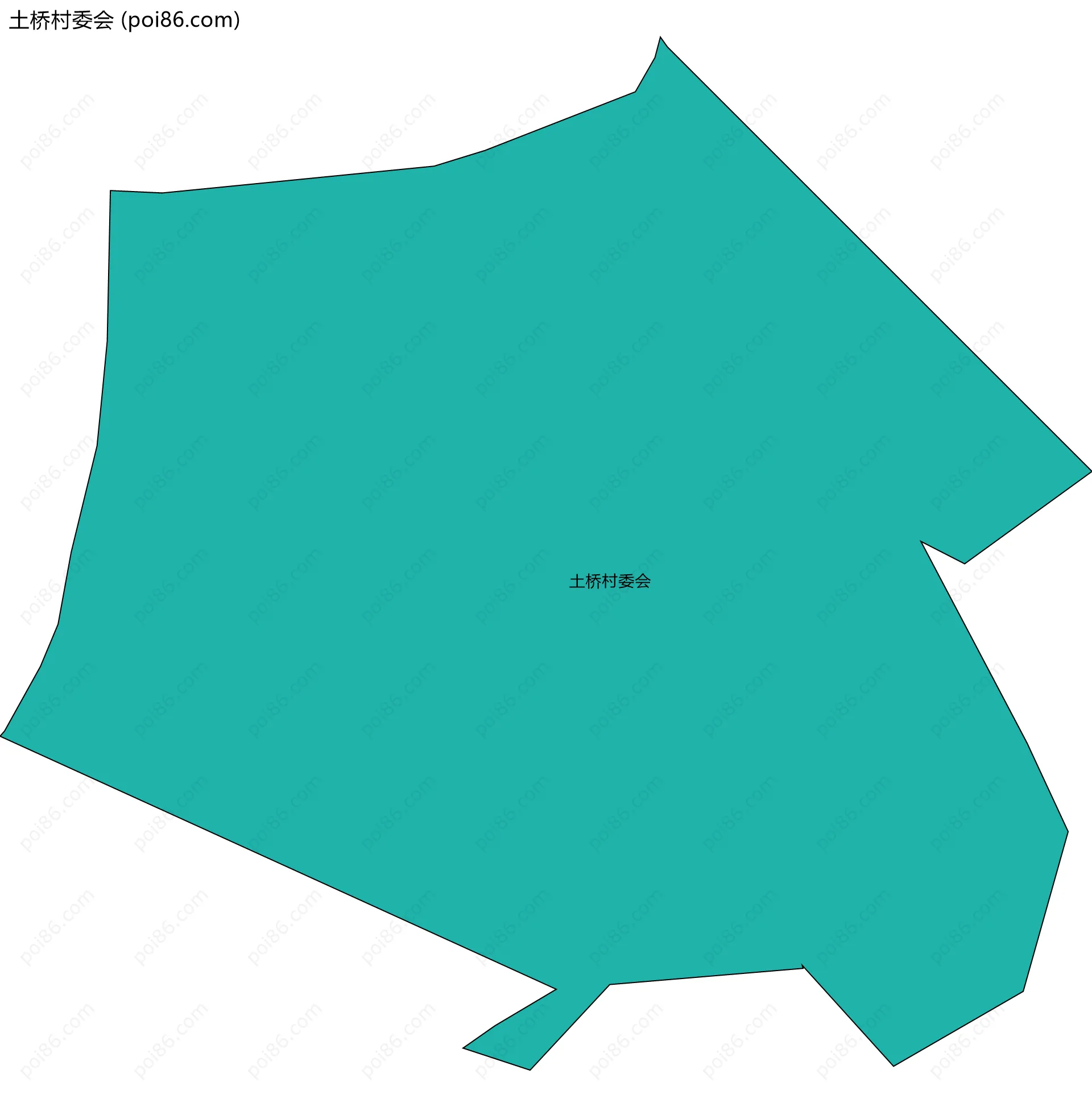 土桥村委会边界地图