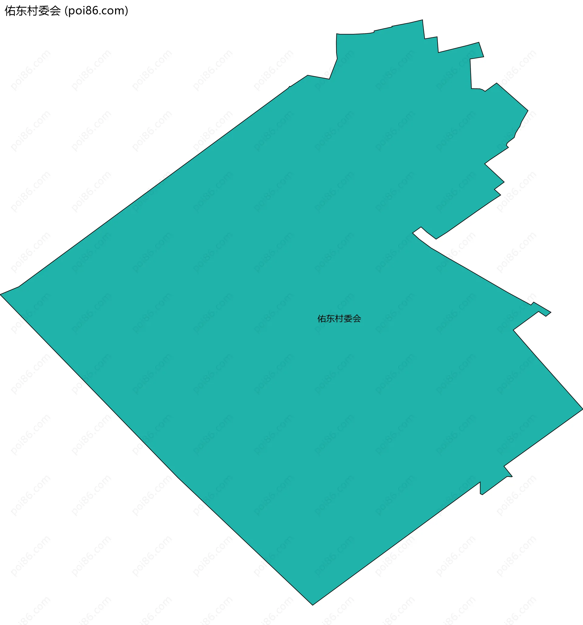 佑东村委会边界地图
