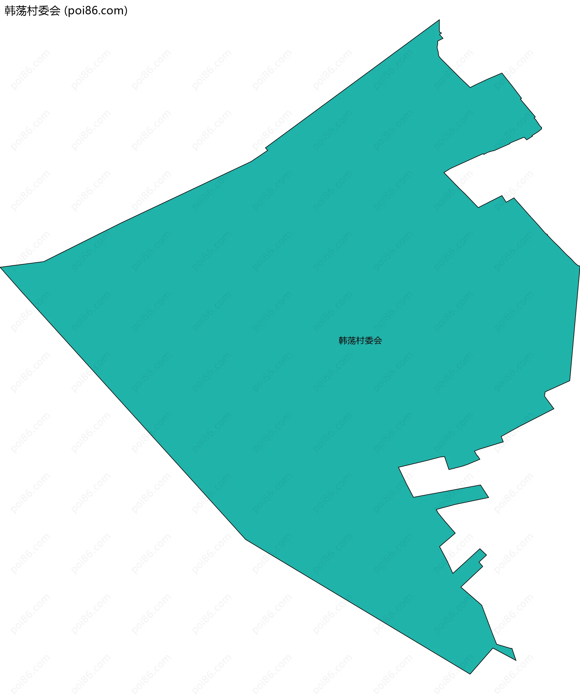 韩荡村委会边界地图