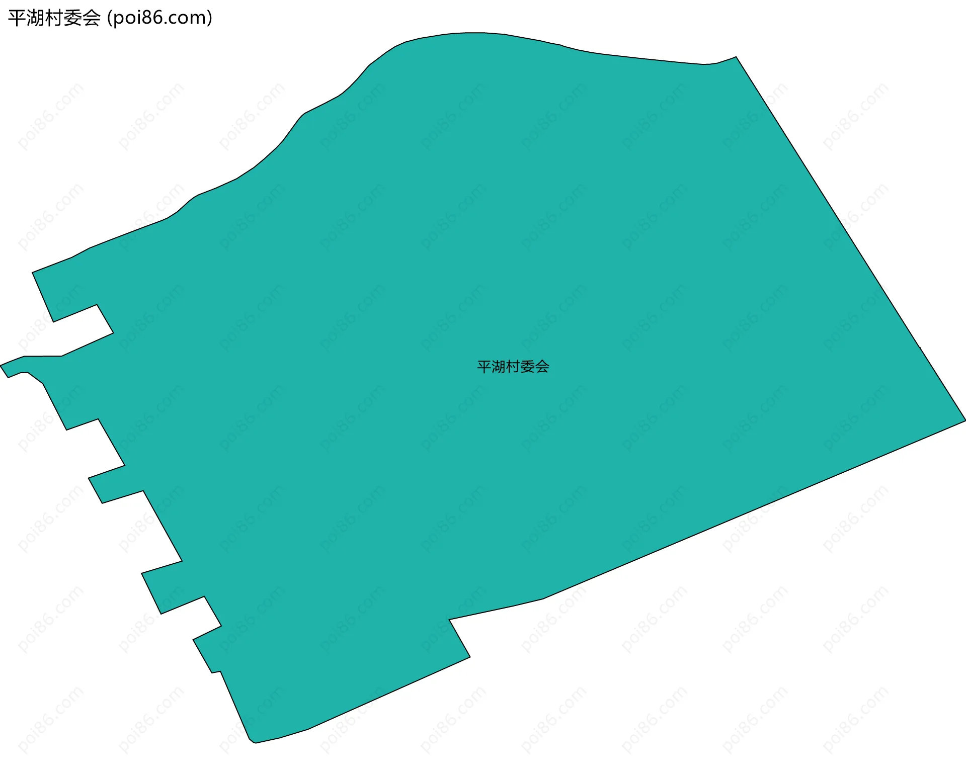 平湖村委会边界地图