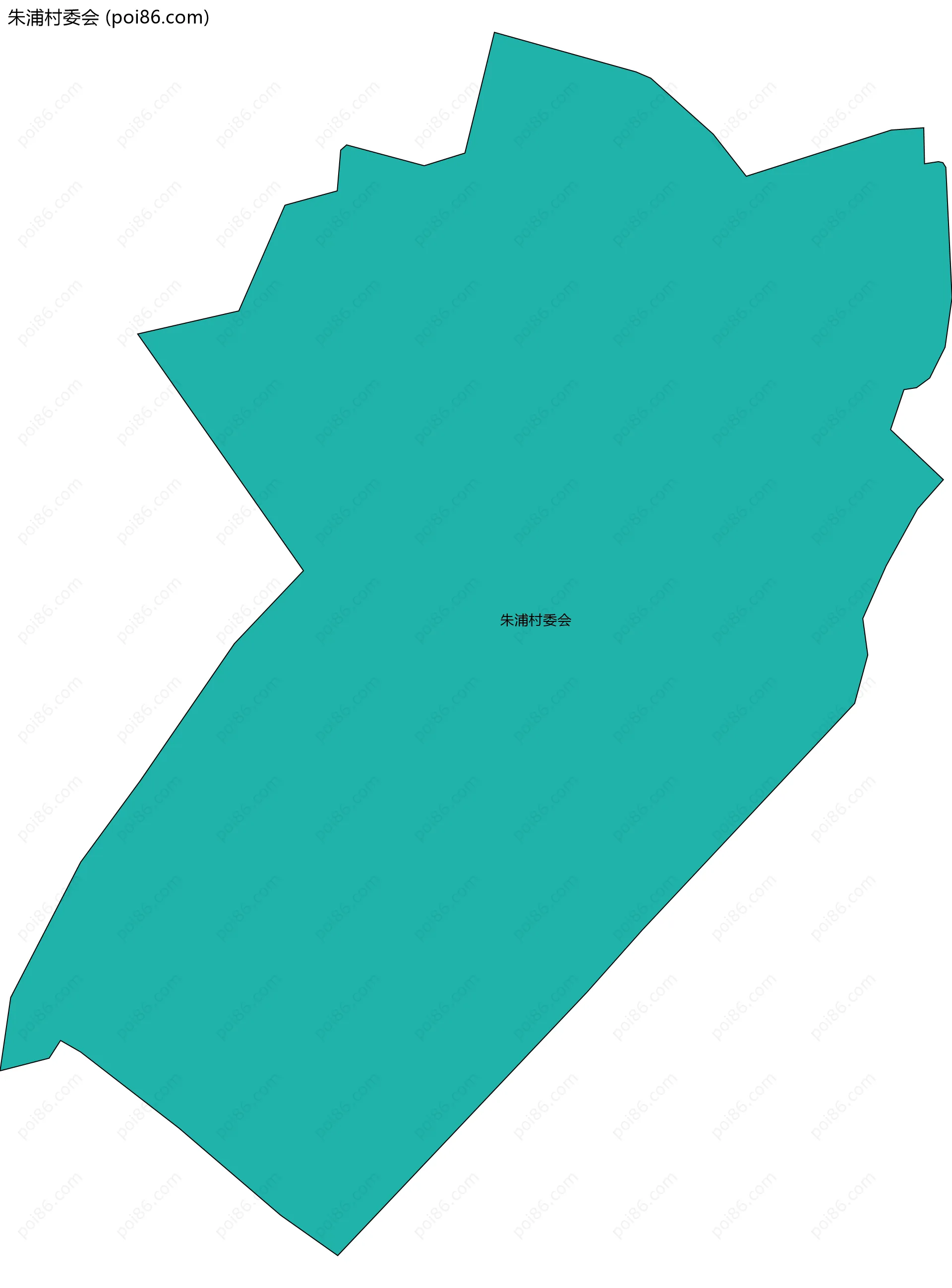 朱浦村委会边界地图