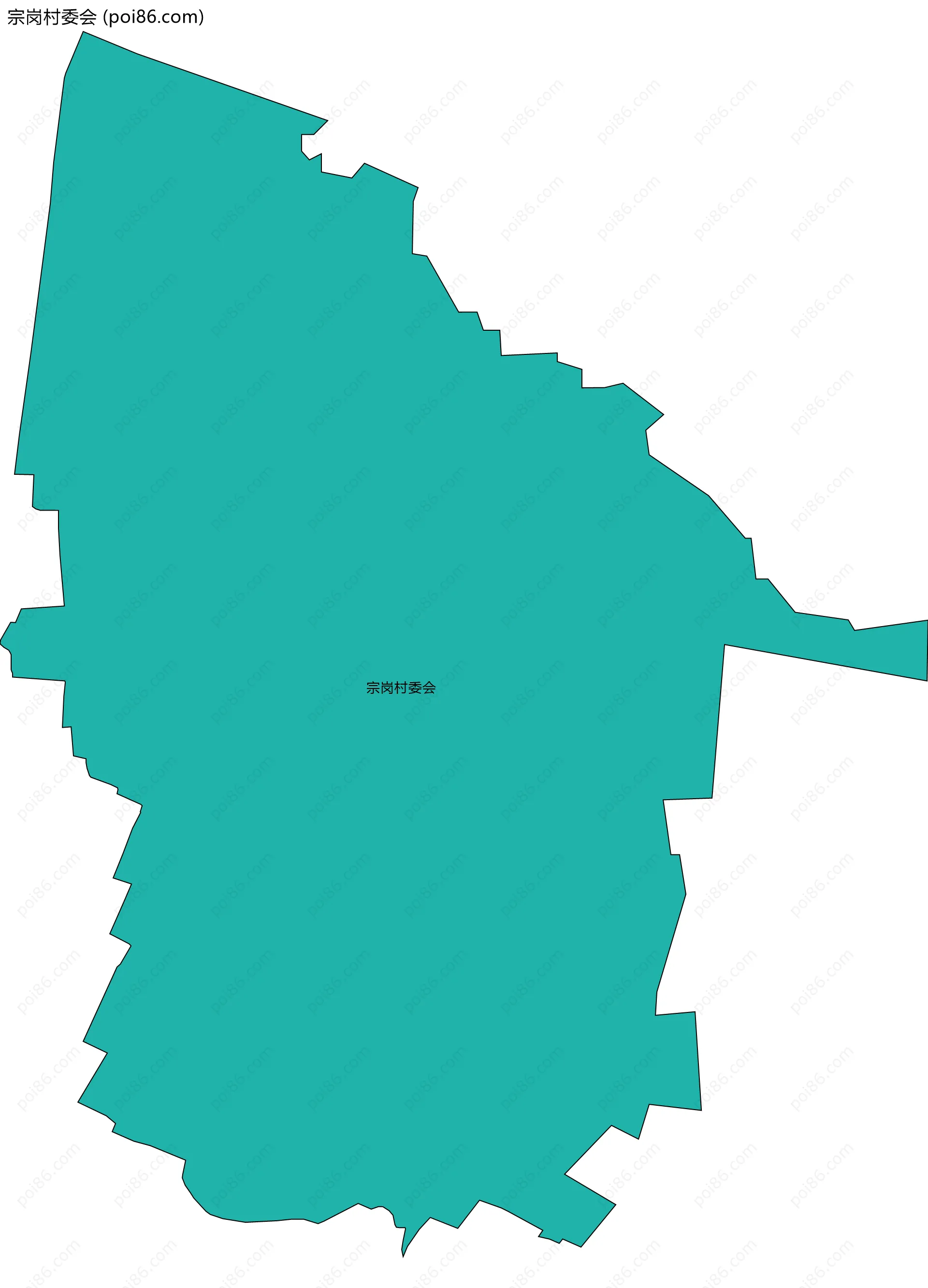宗岗村委会边界地图