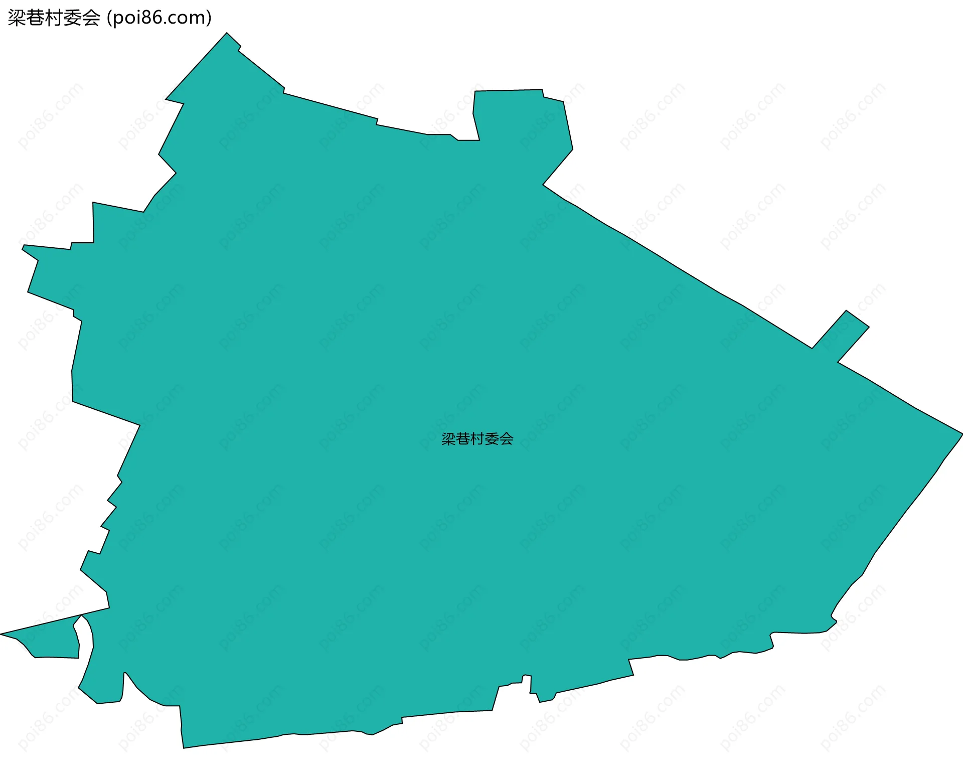 梁巷村委会边界地图