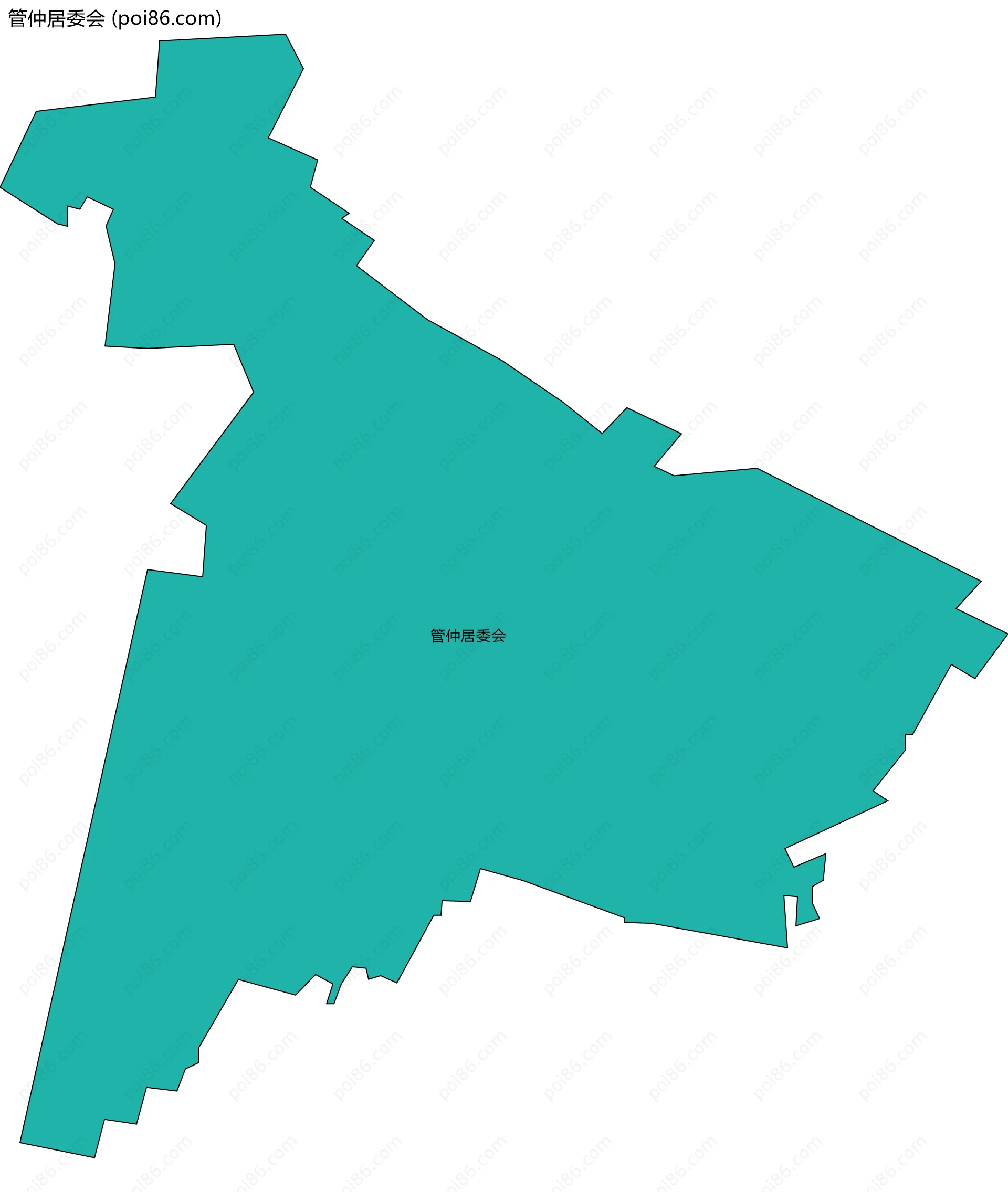 管仲居委会边界地图