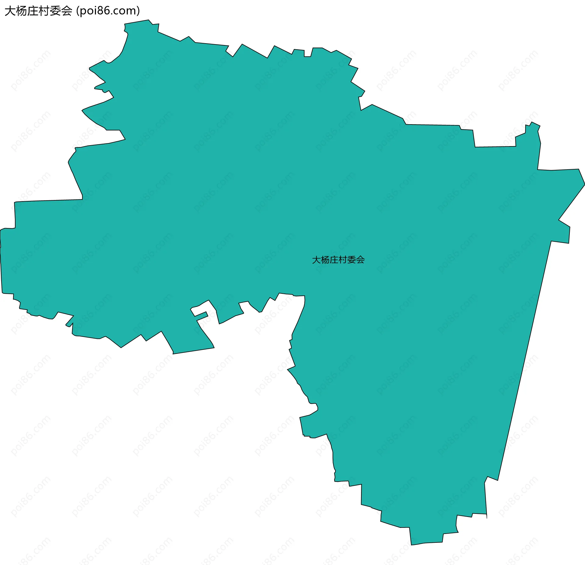 大杨庄村委会边界地图