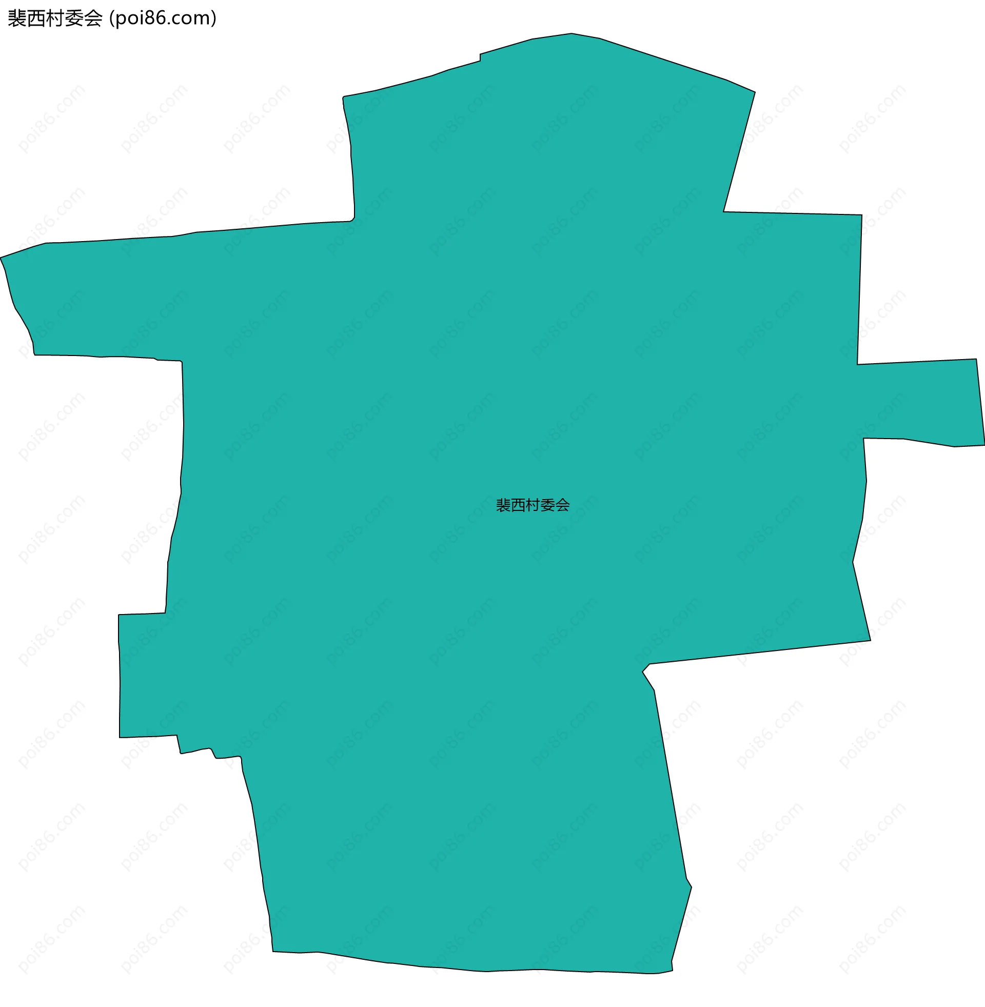 裴西村委会边界地图