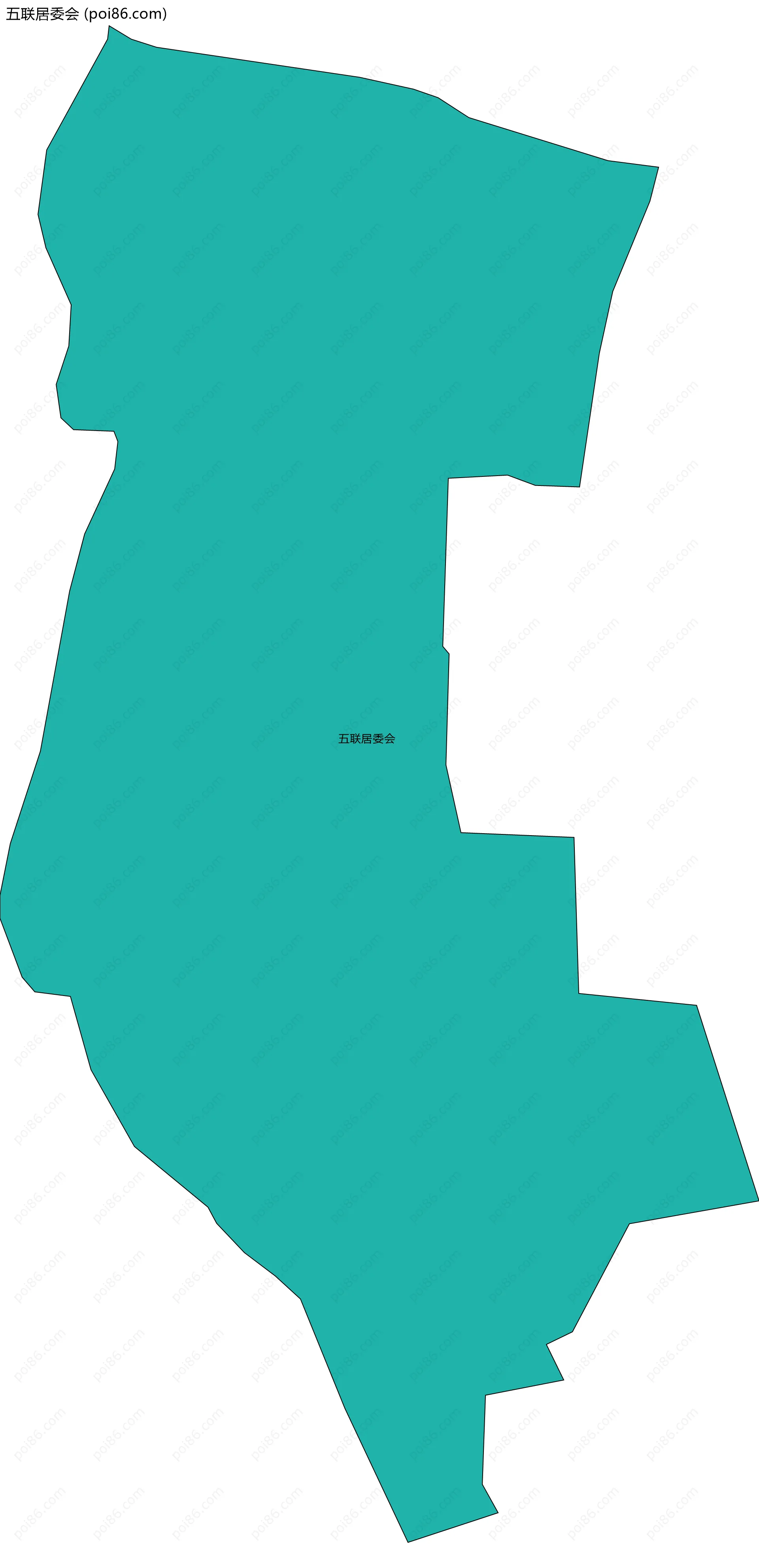 五联居委会边界地图