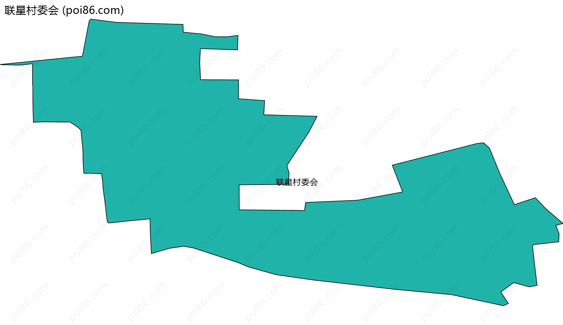联星村委会边界地图