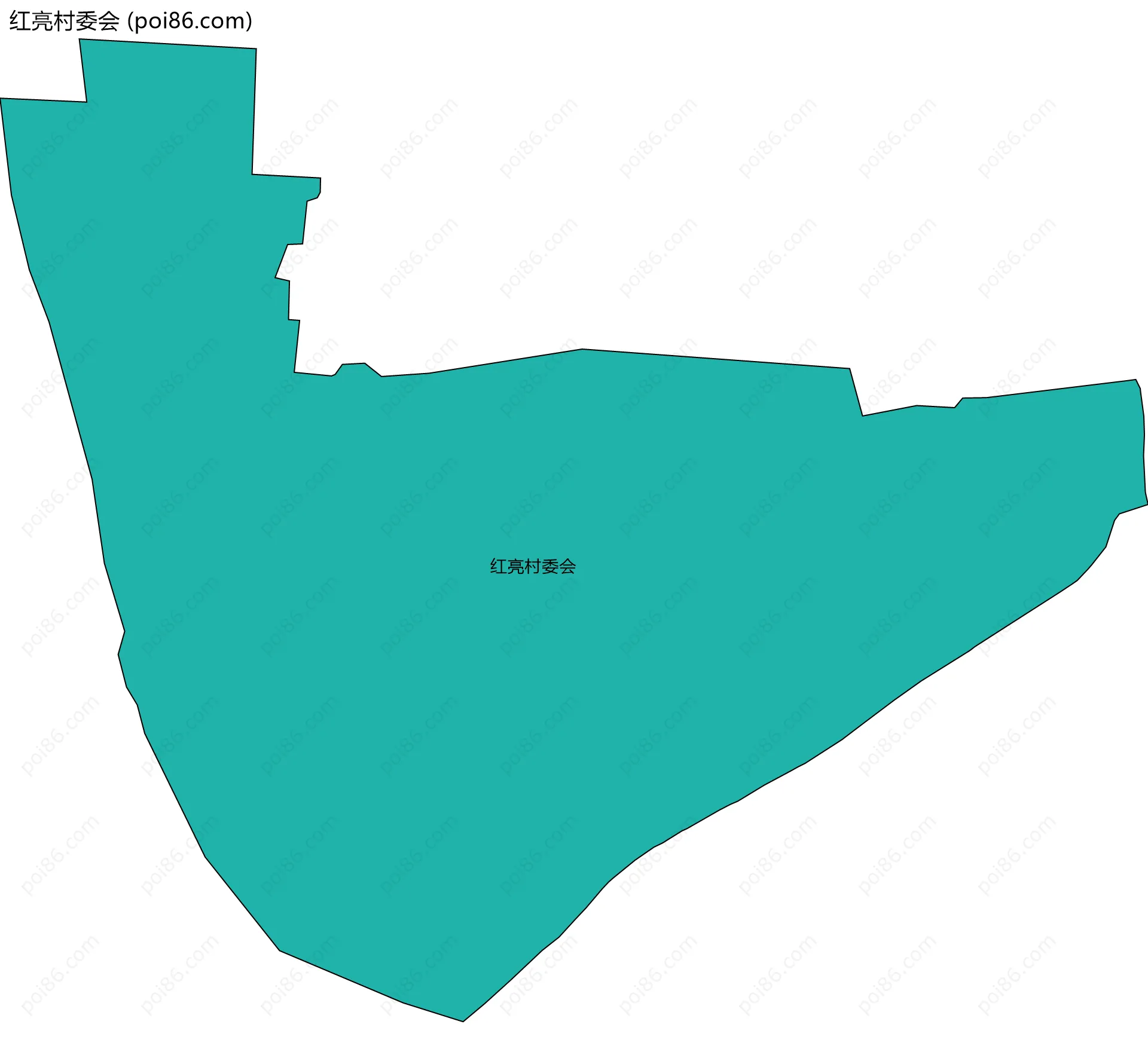 红亮村委会边界地图