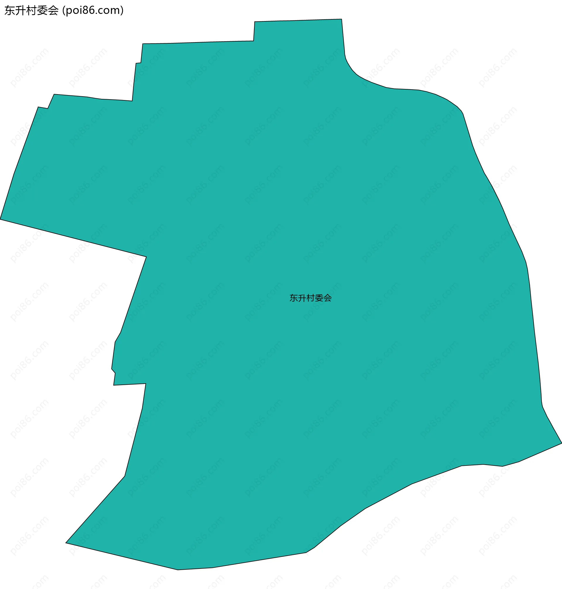 东升村委会边界地图