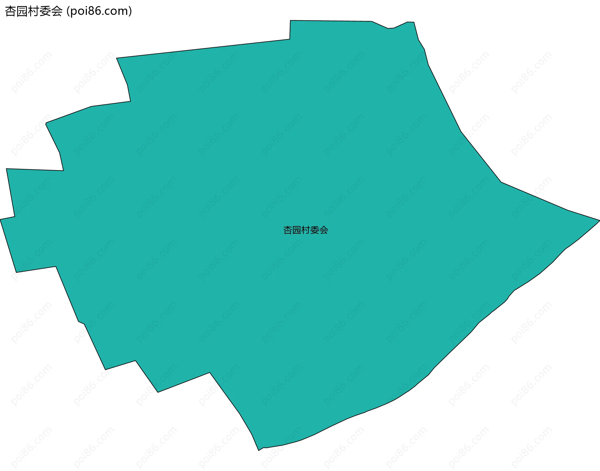 杏园村委会边界地图