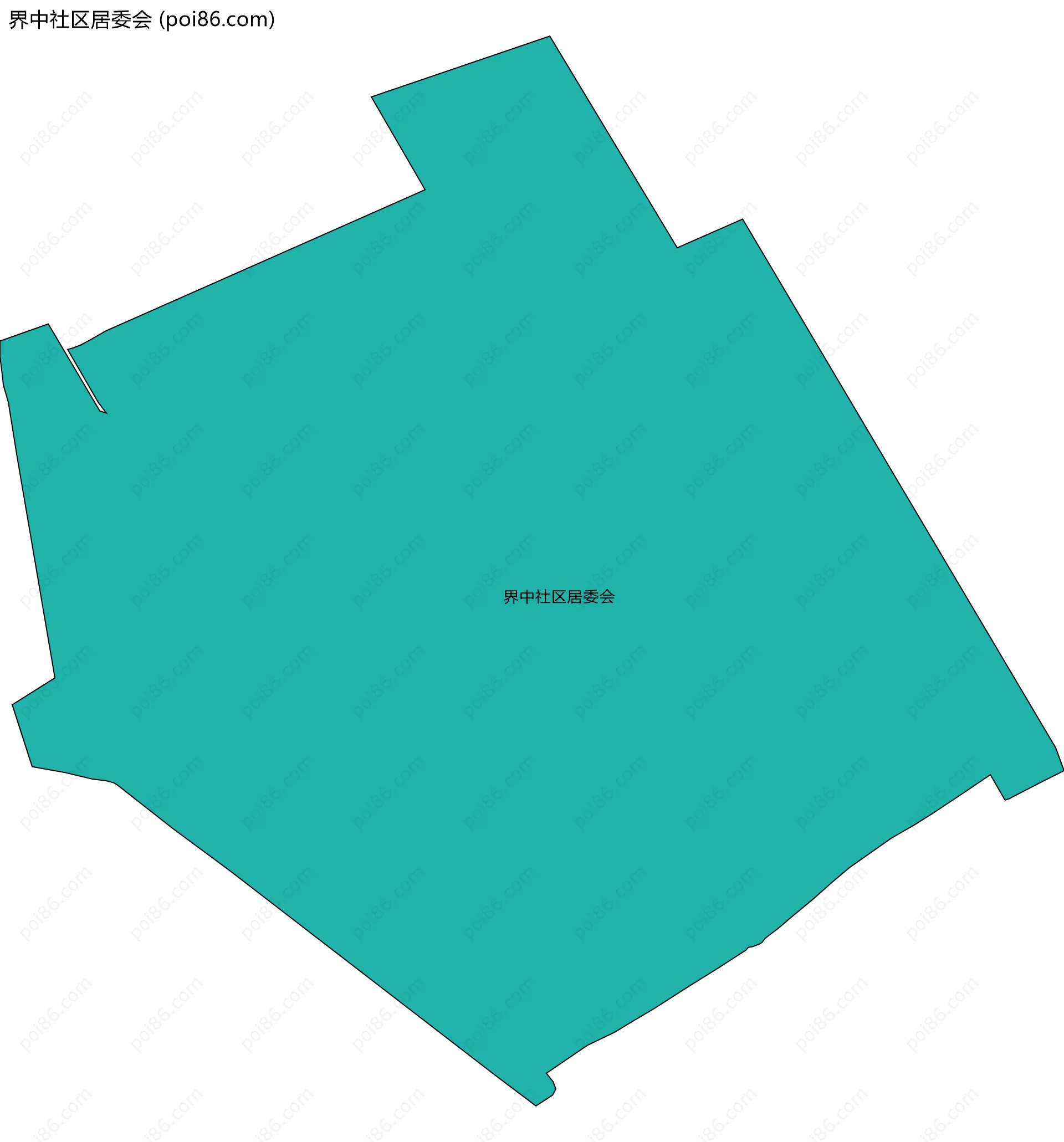 界中社区居委会边界地图