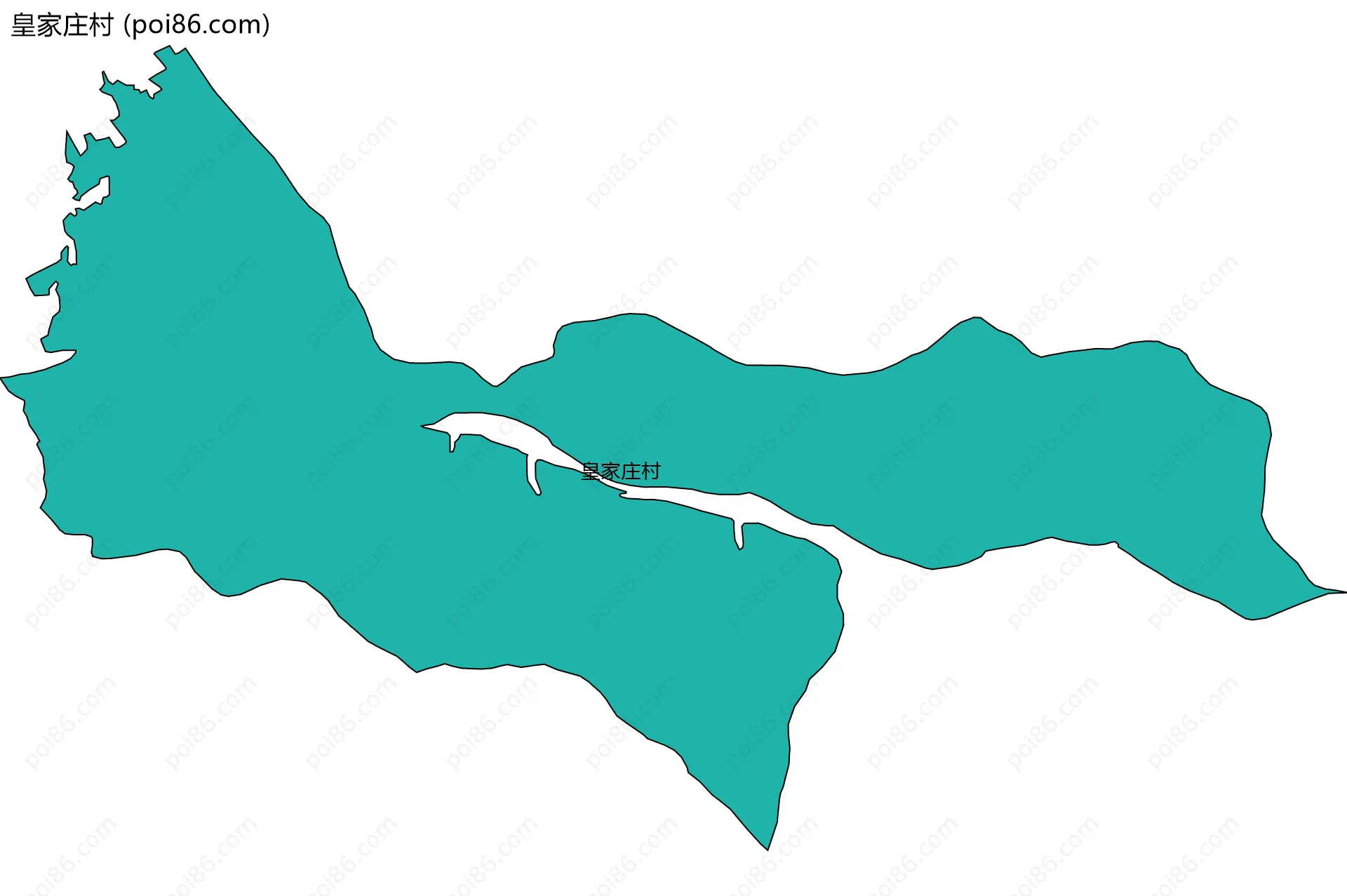 皇家庄村边界地图