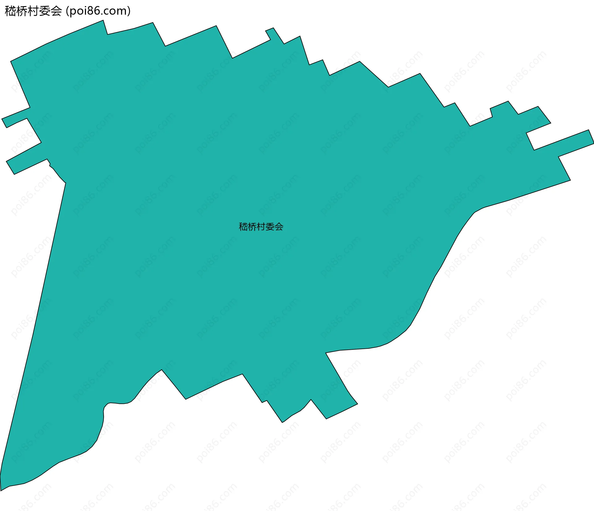 嵇桥村委会边界地图