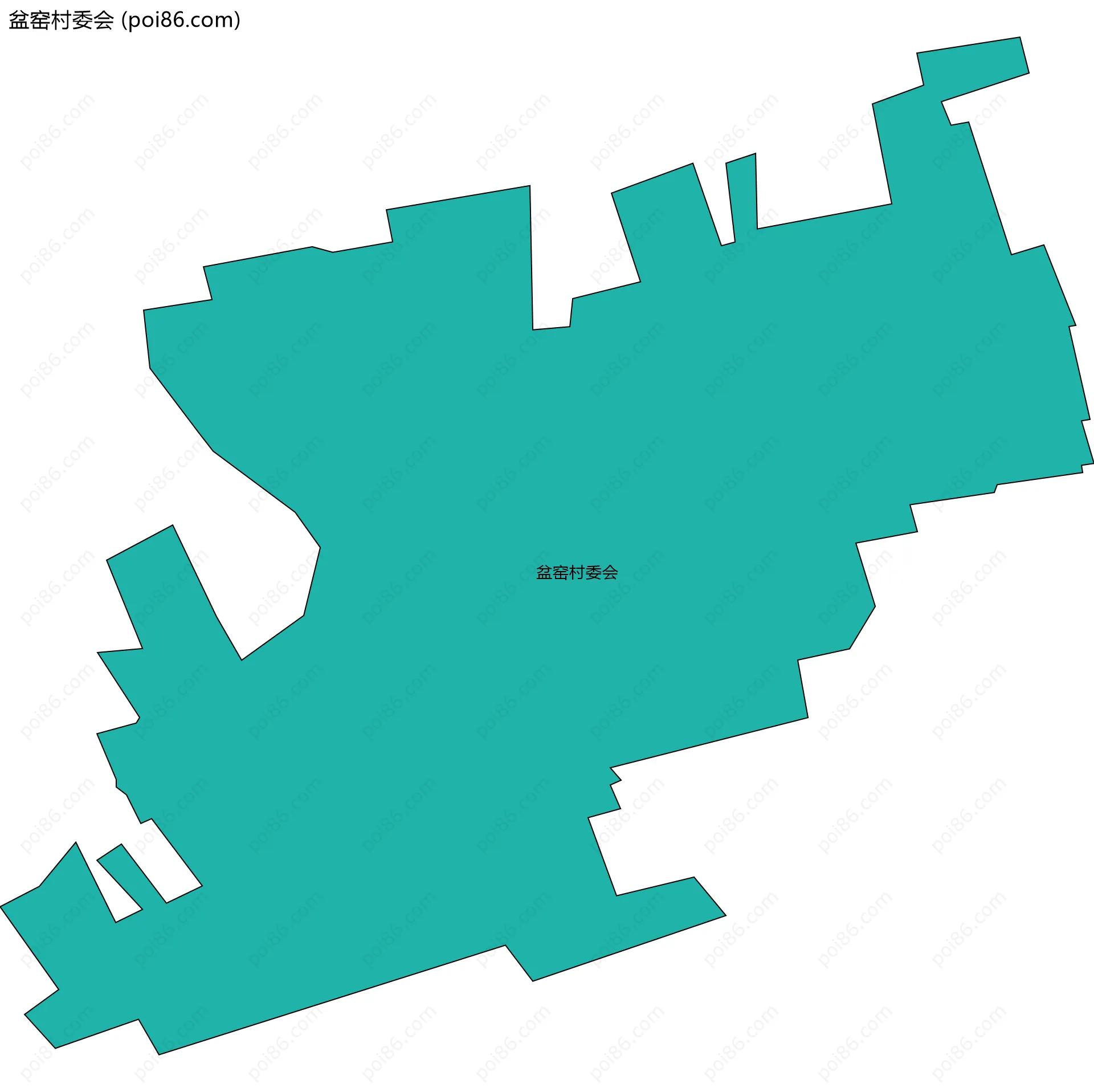 盆窑村委会边界地图