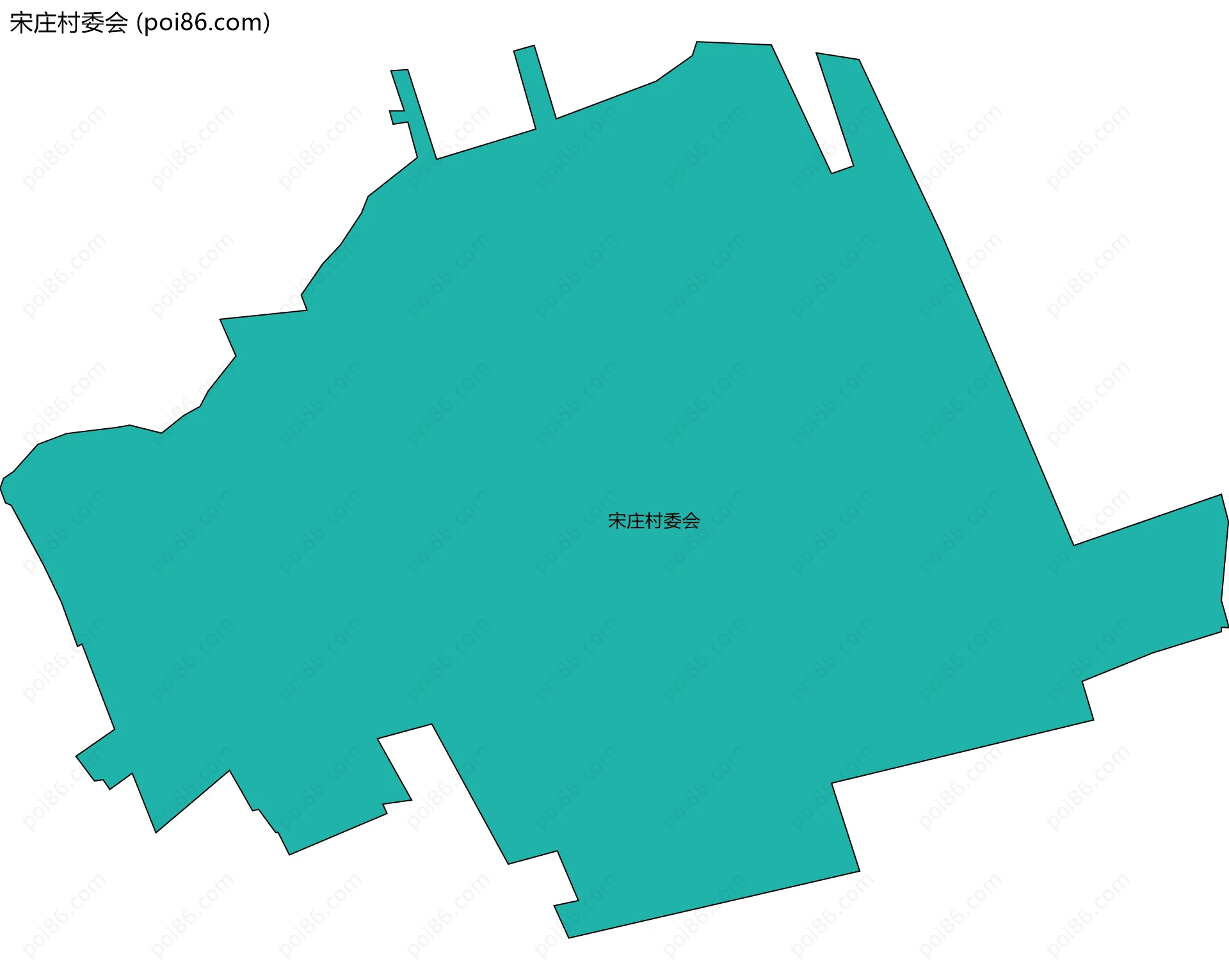 宋庄村委会边界地图