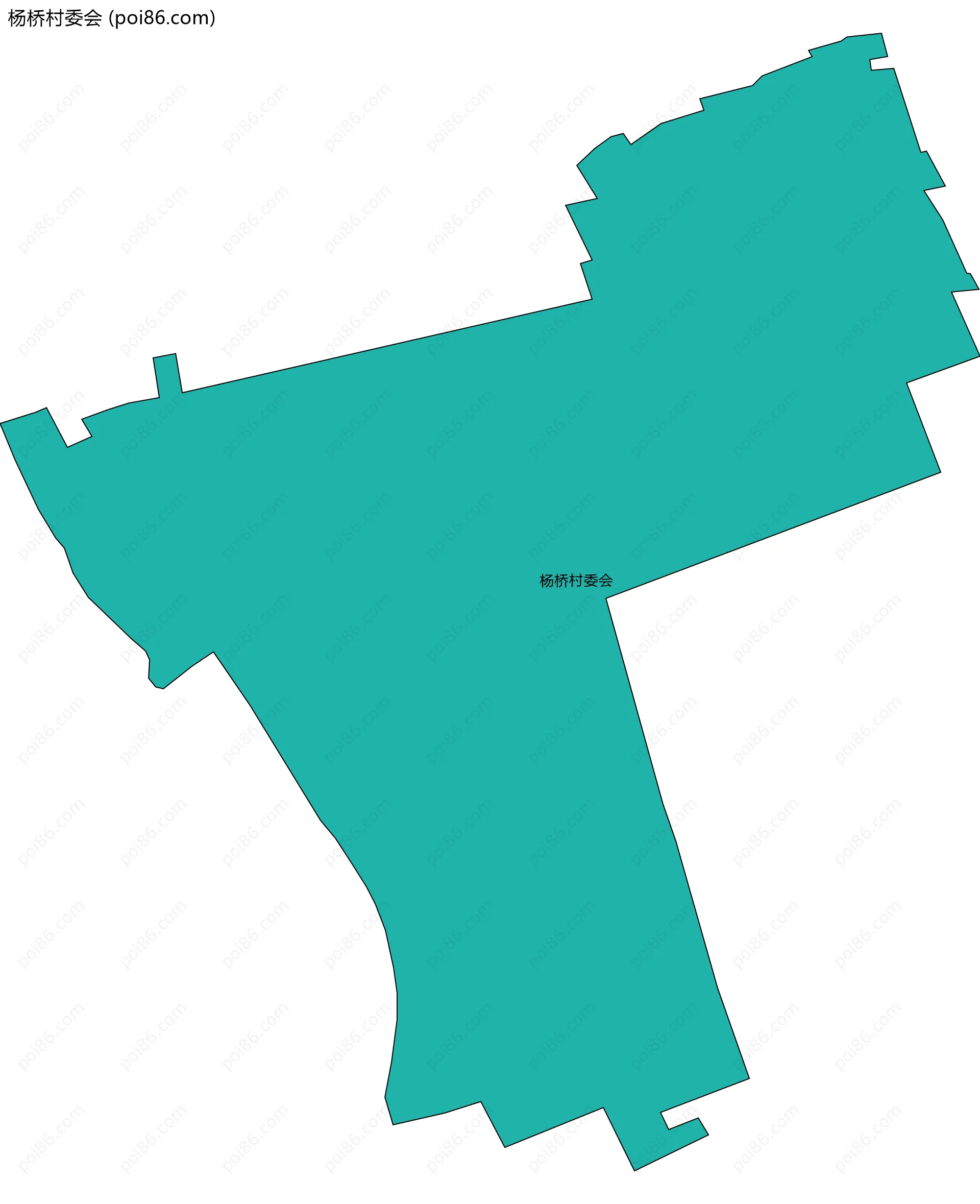 杨桥村委会边界地图