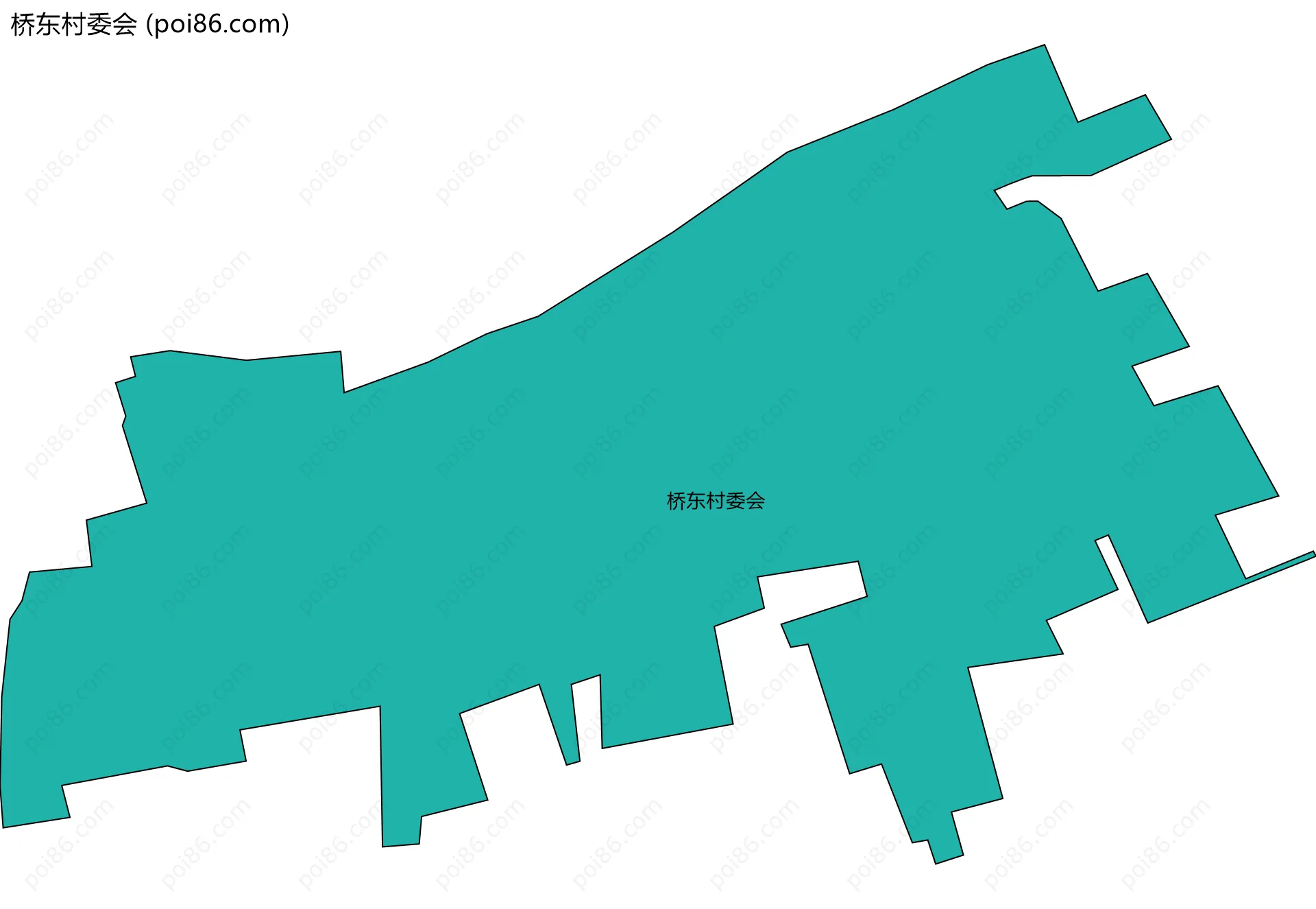 桥东村委会边界地图