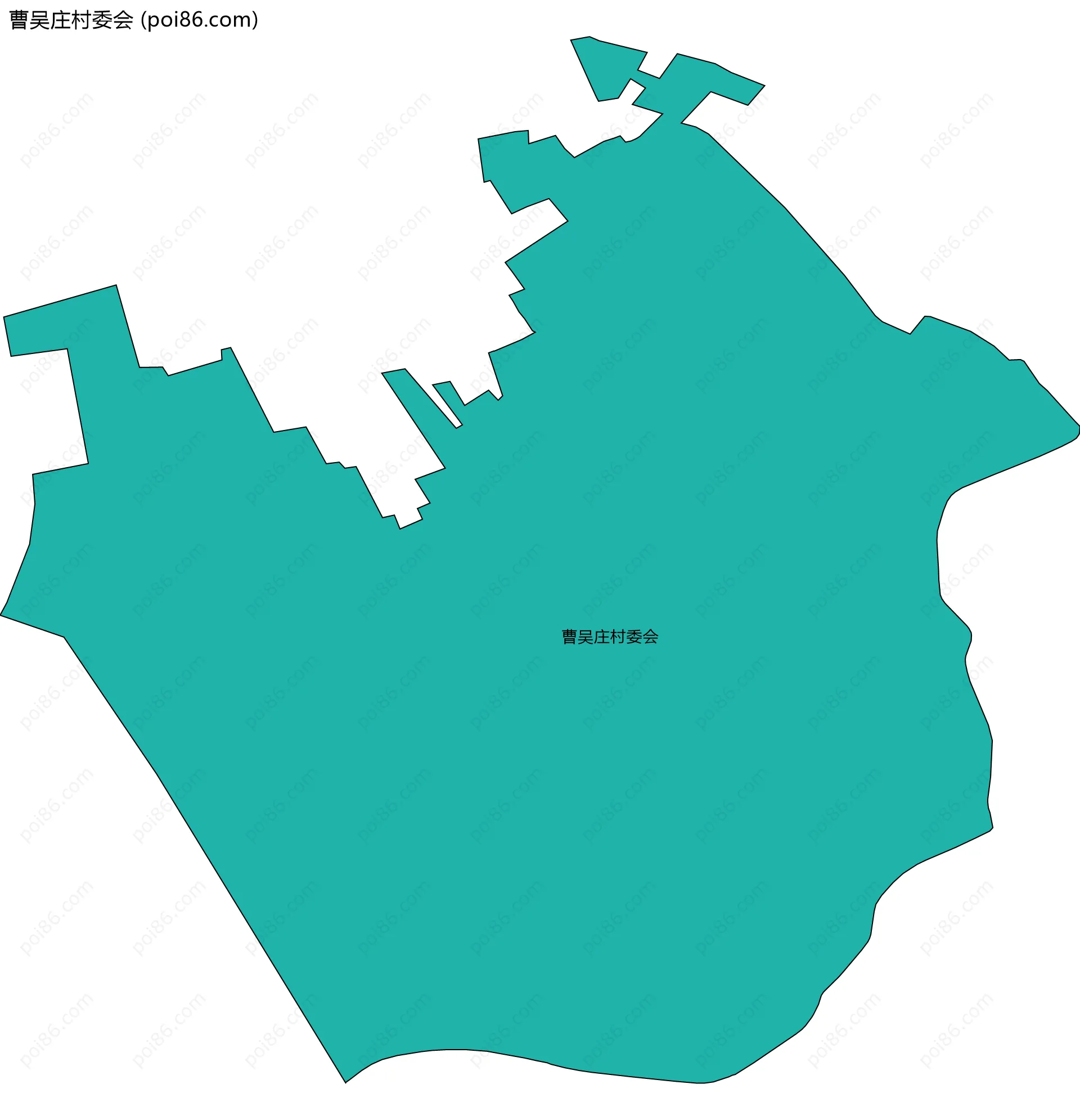 曹吴庄村委会边界地图