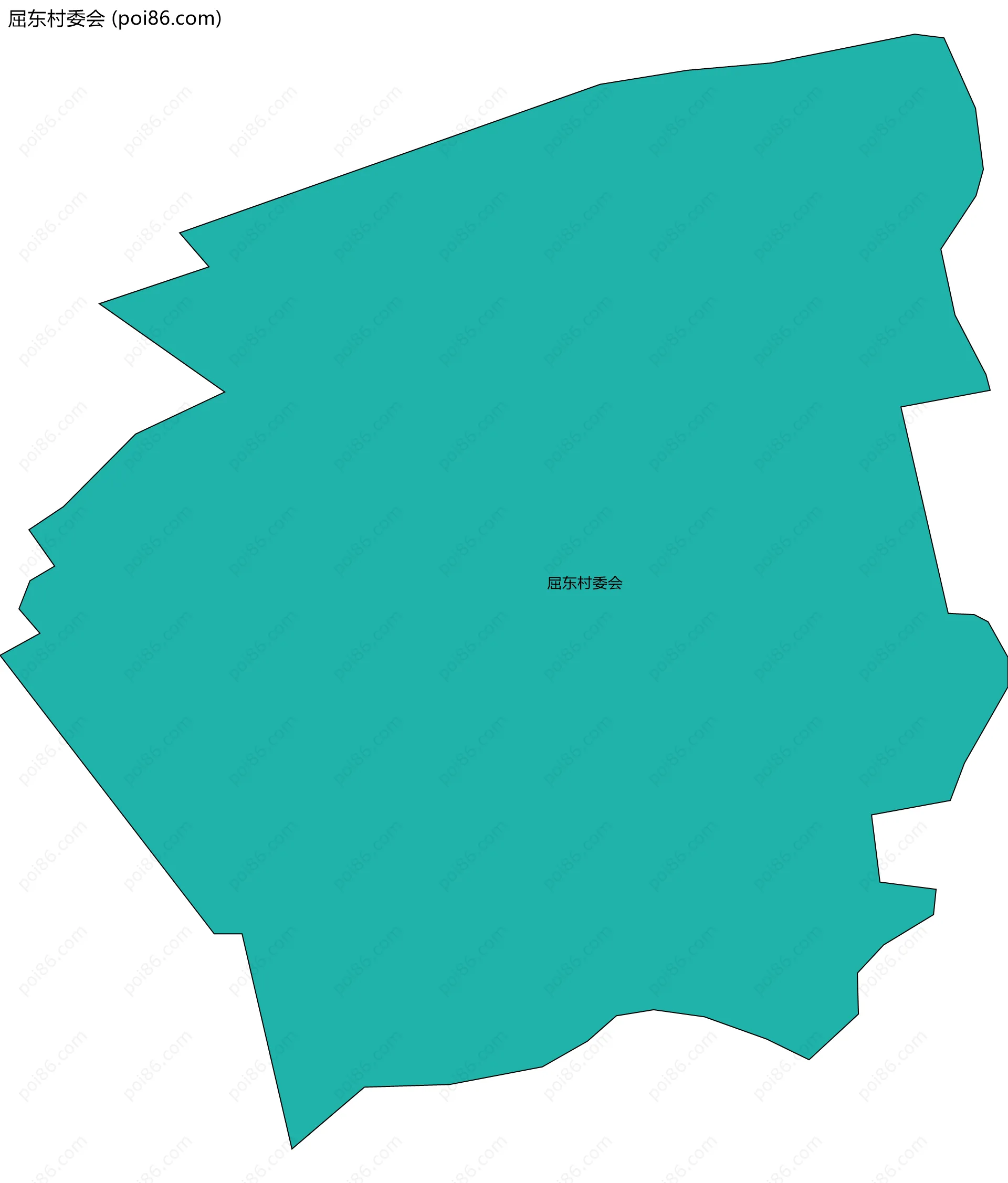 屈东村委会边界地图