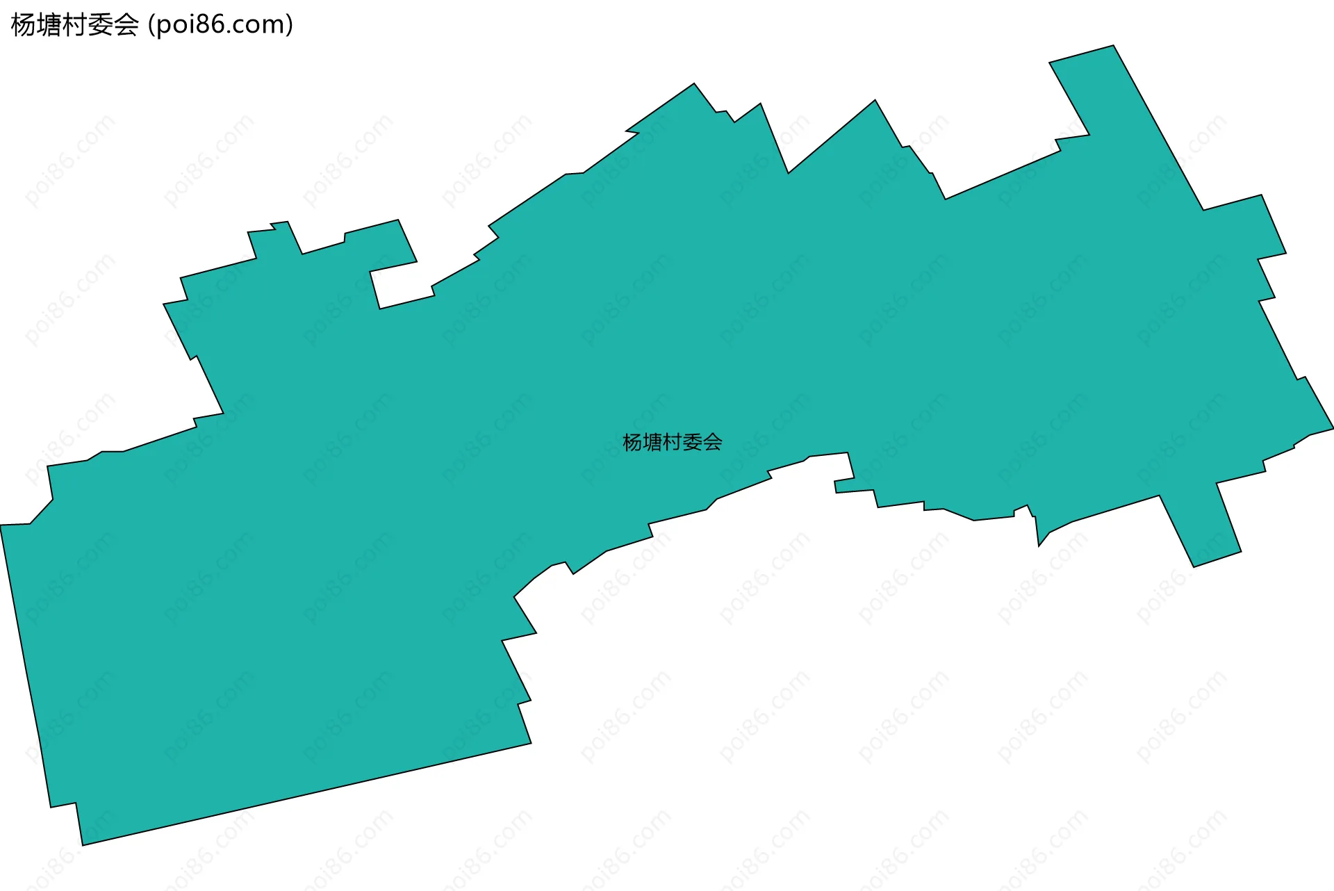 杨塘村委会边界地图