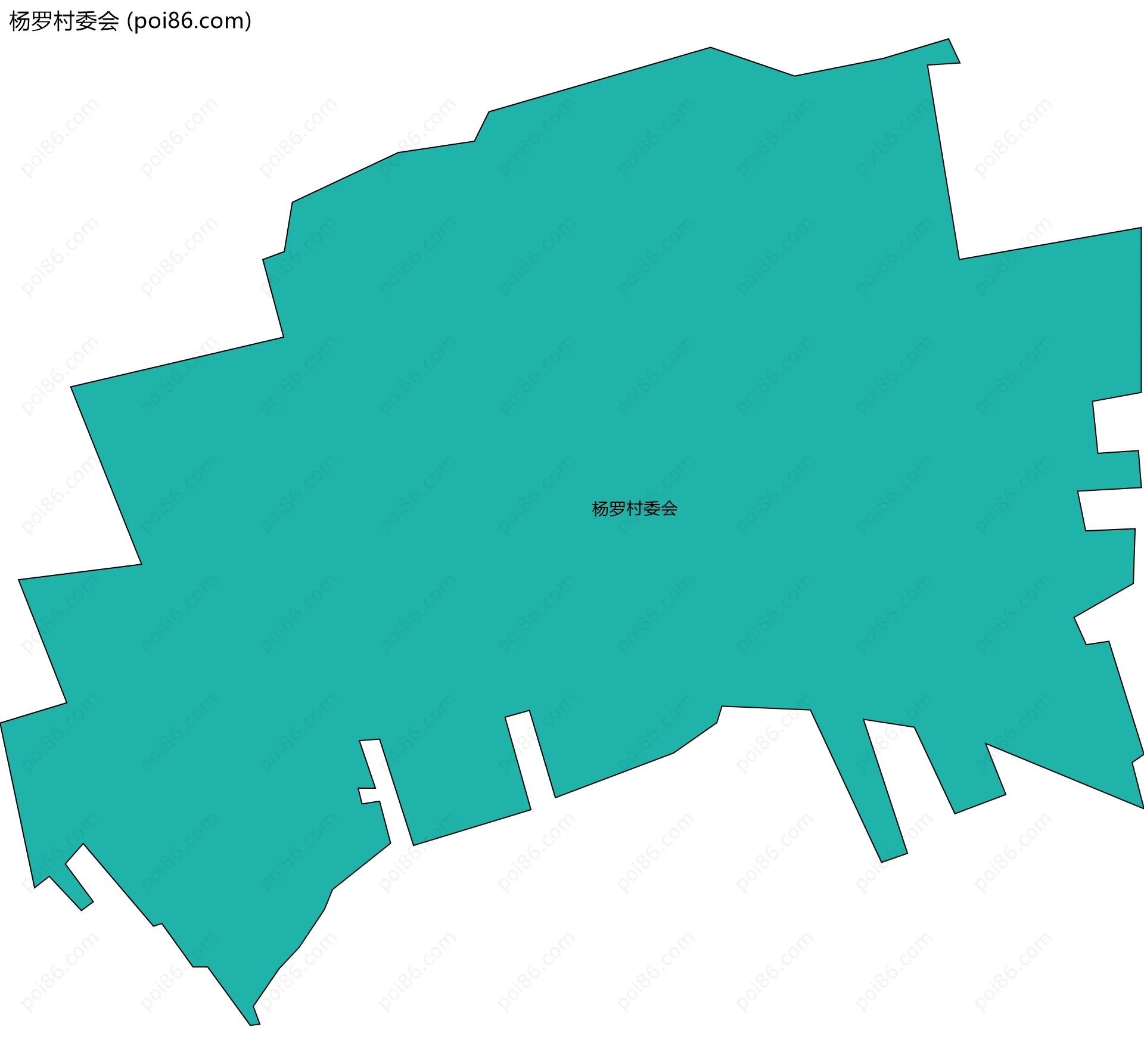 杨罗村委会边界地图