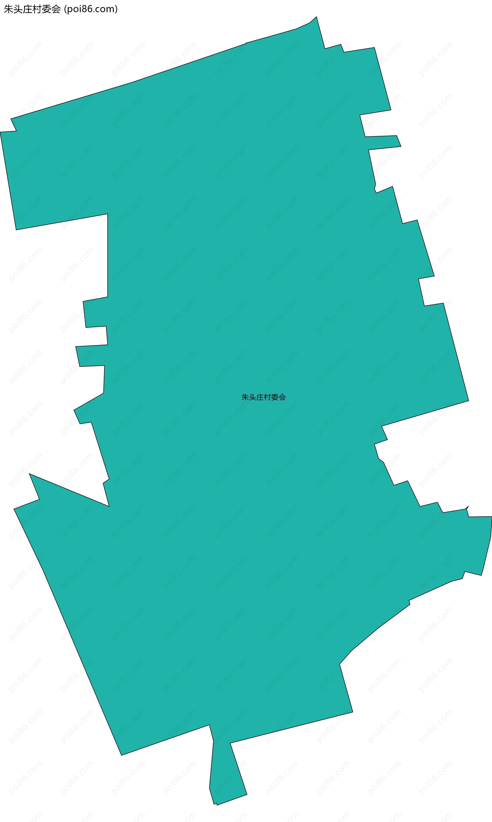 朱头庄村委会边界地图
