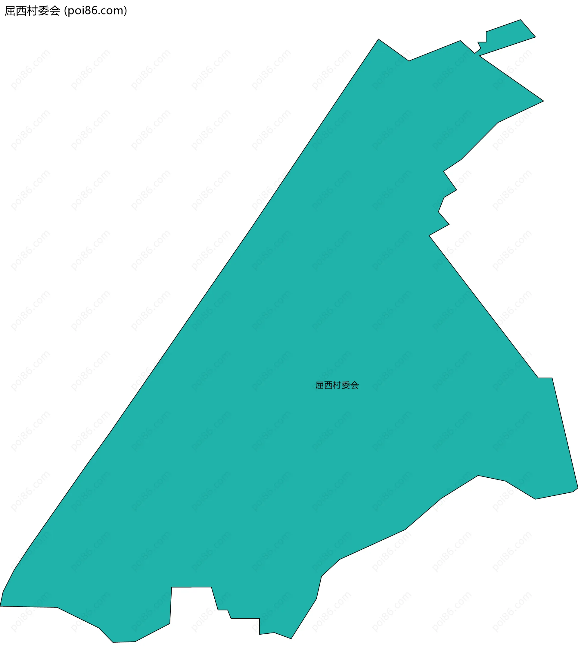 屈西村委会边界地图