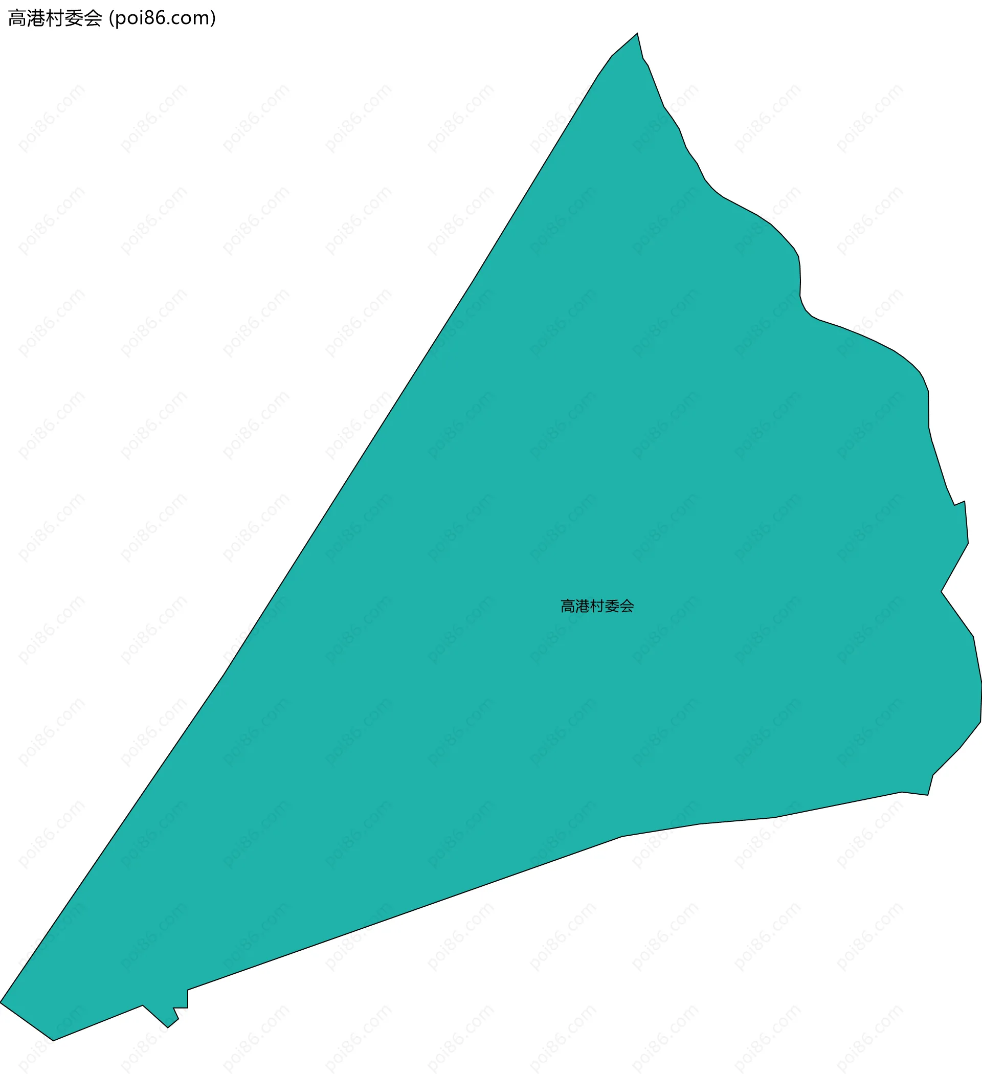 高港村委会边界地图