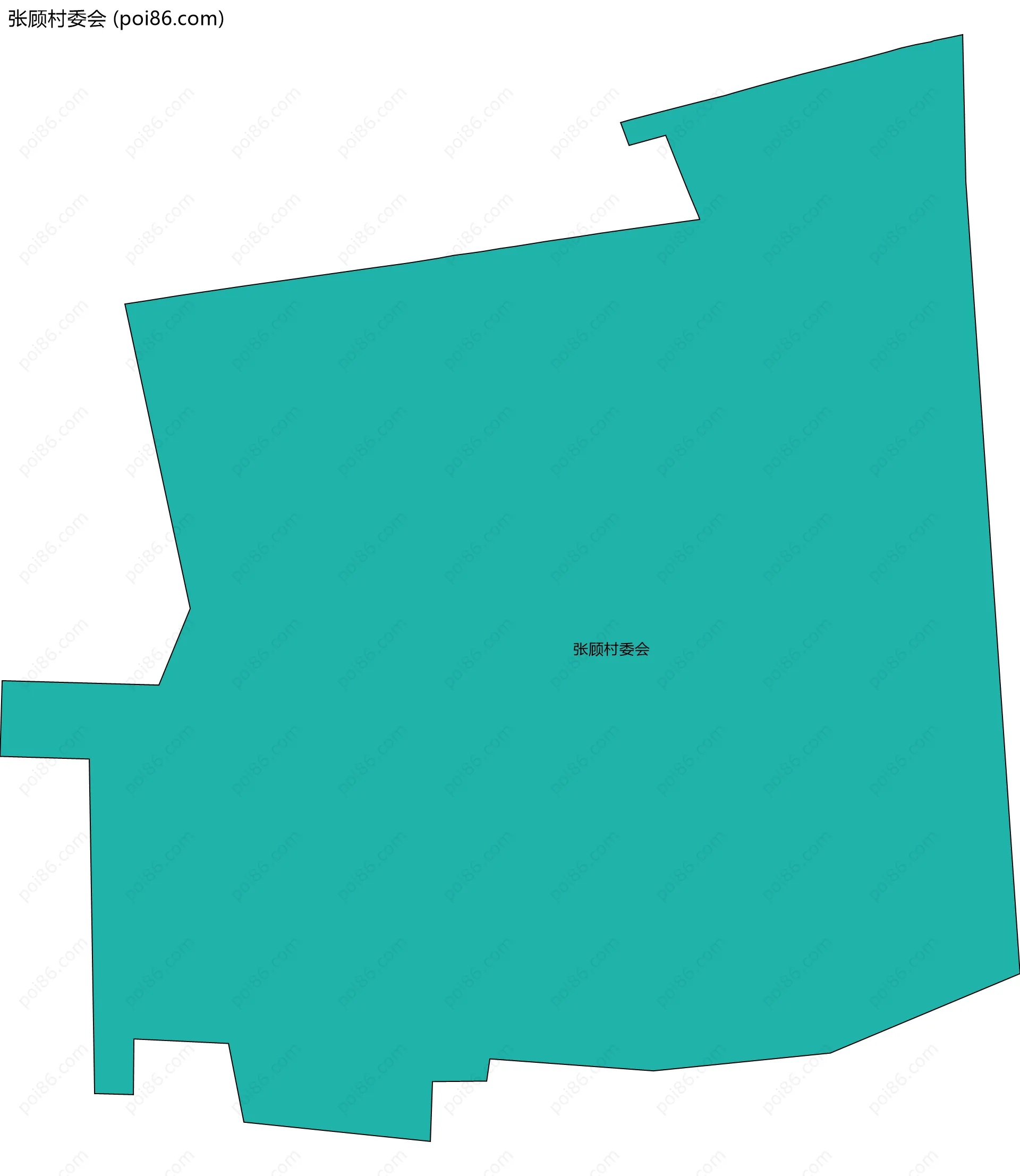 张顾村委会边界地图