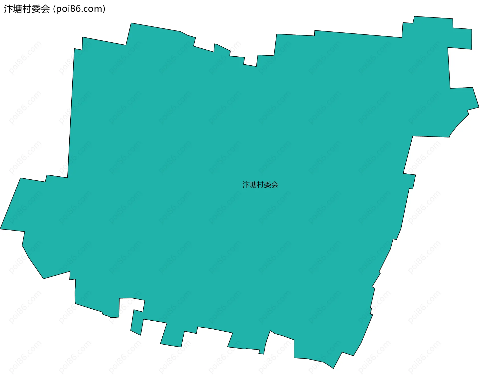 汴塘村委会边界地图