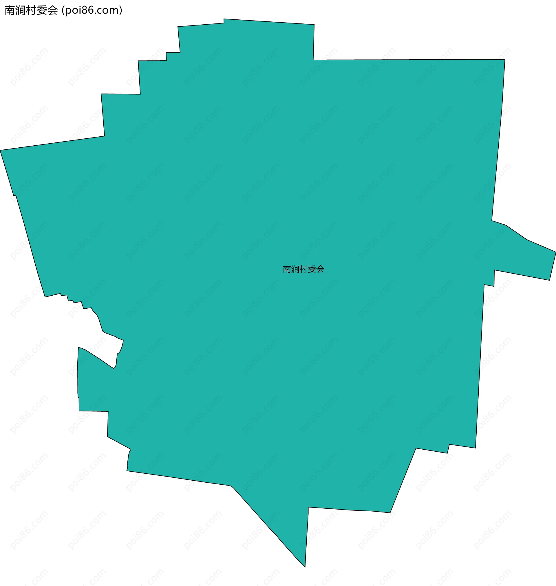 南涧村委会边界地图