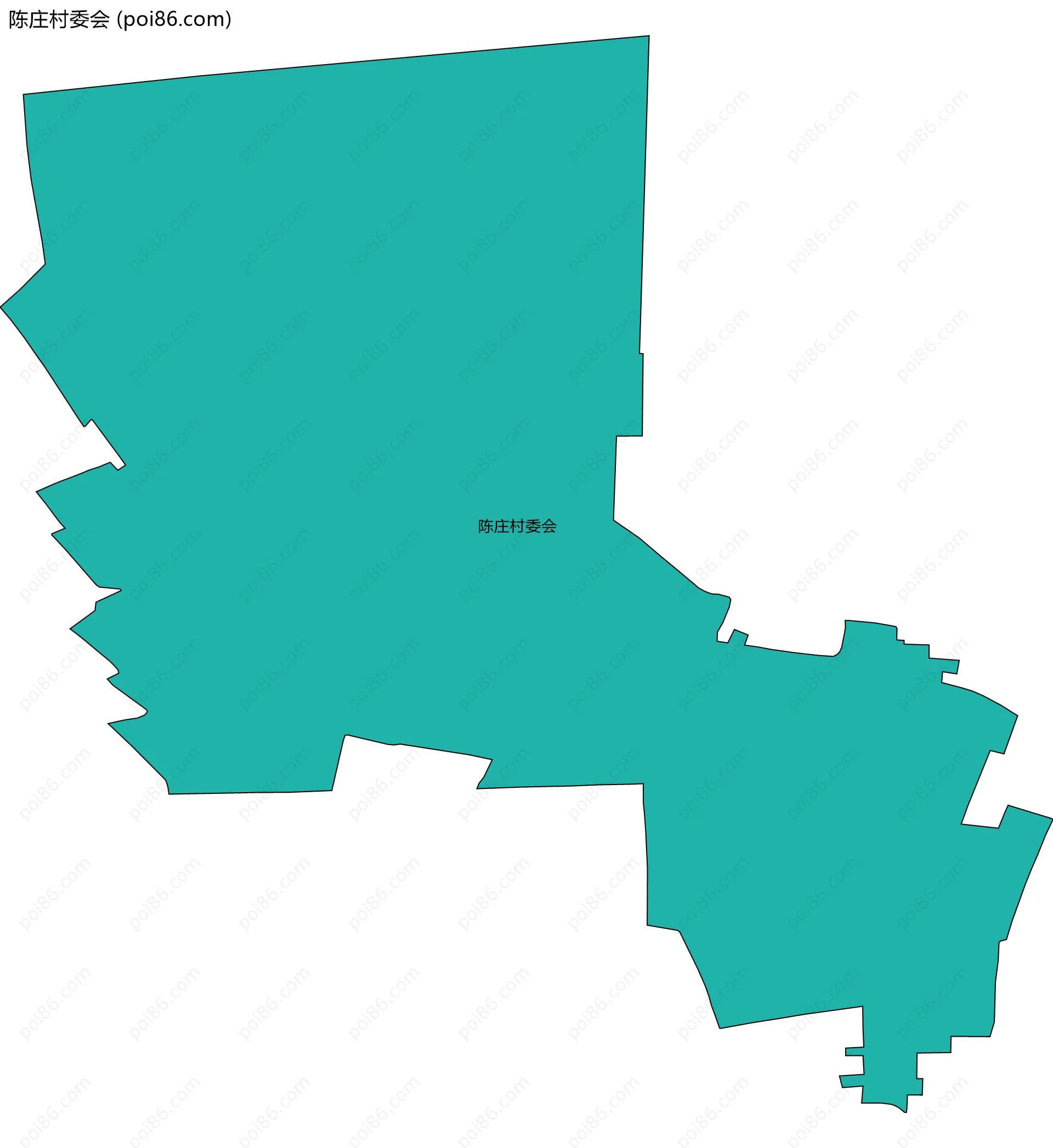 陈庄村委会边界地图