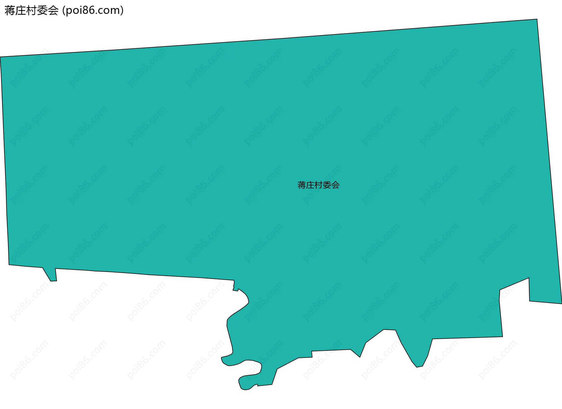 蒋庄村委会边界地图