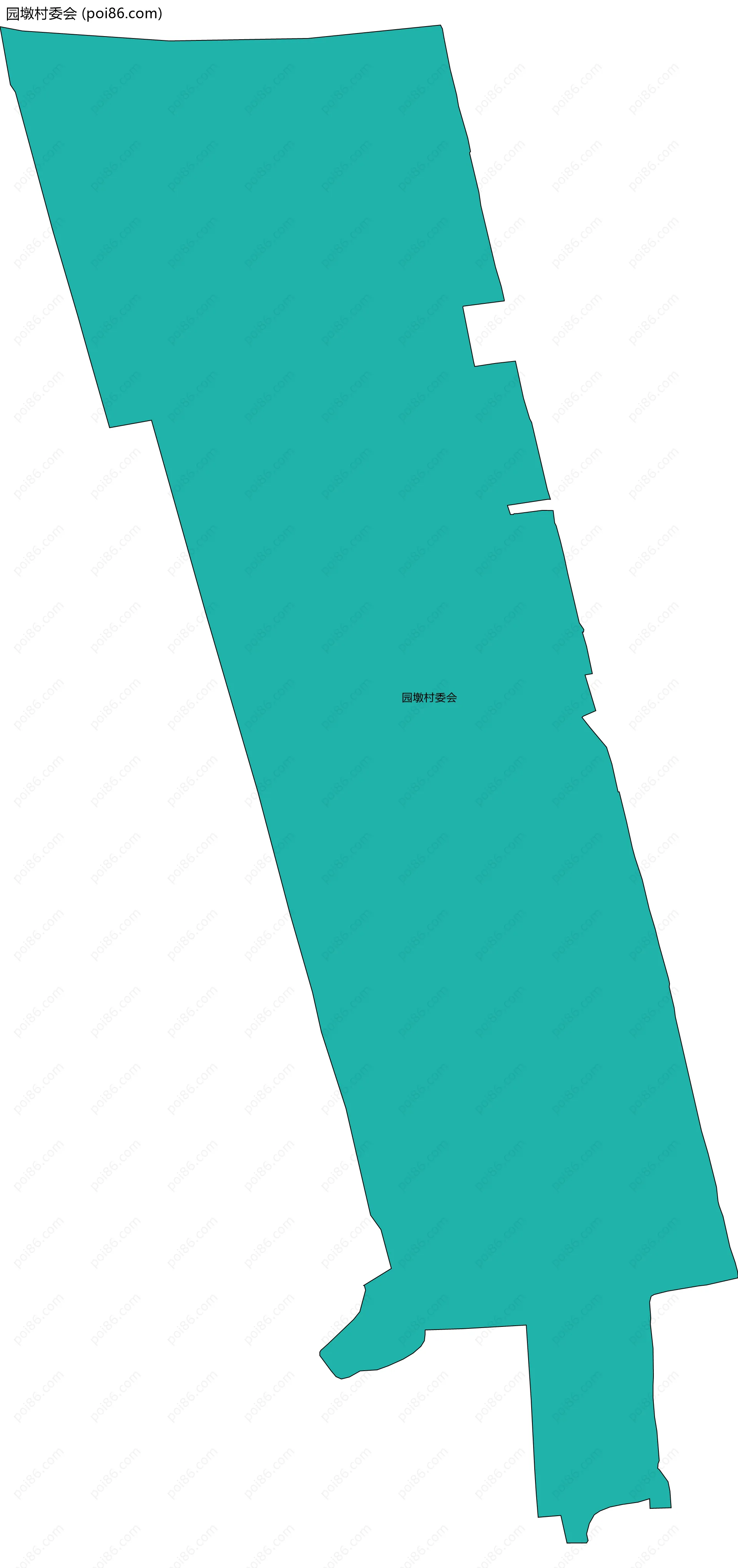 园墩村委会边界地图