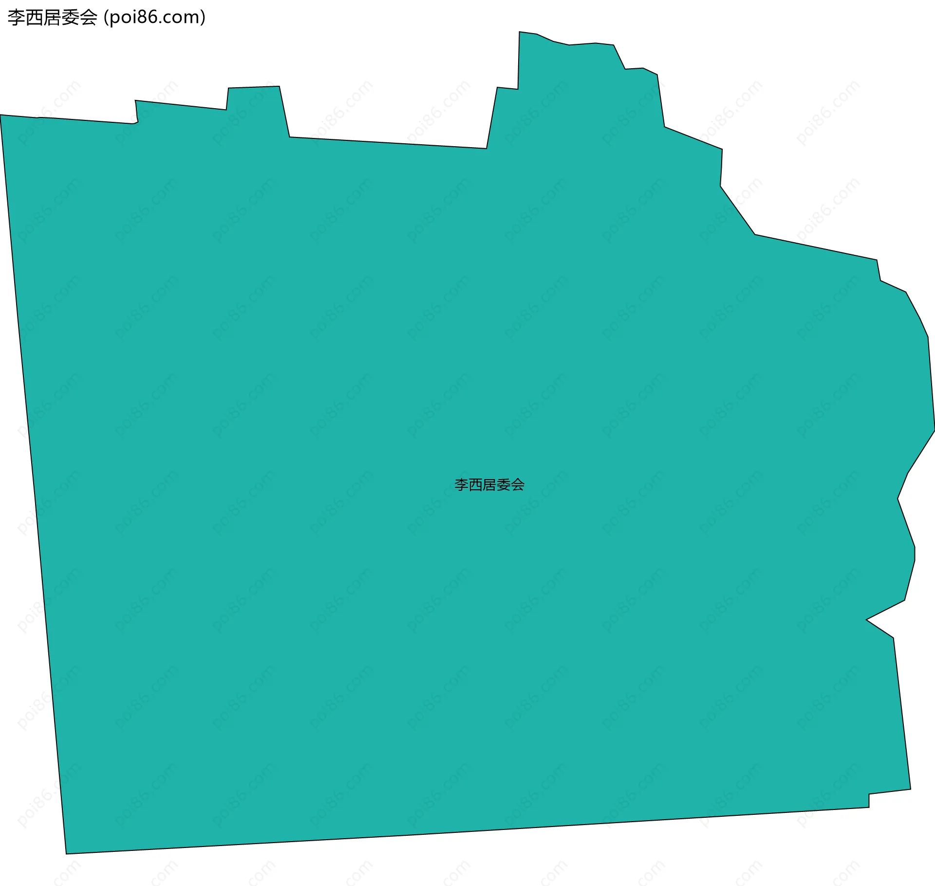 李西居委会边界地图