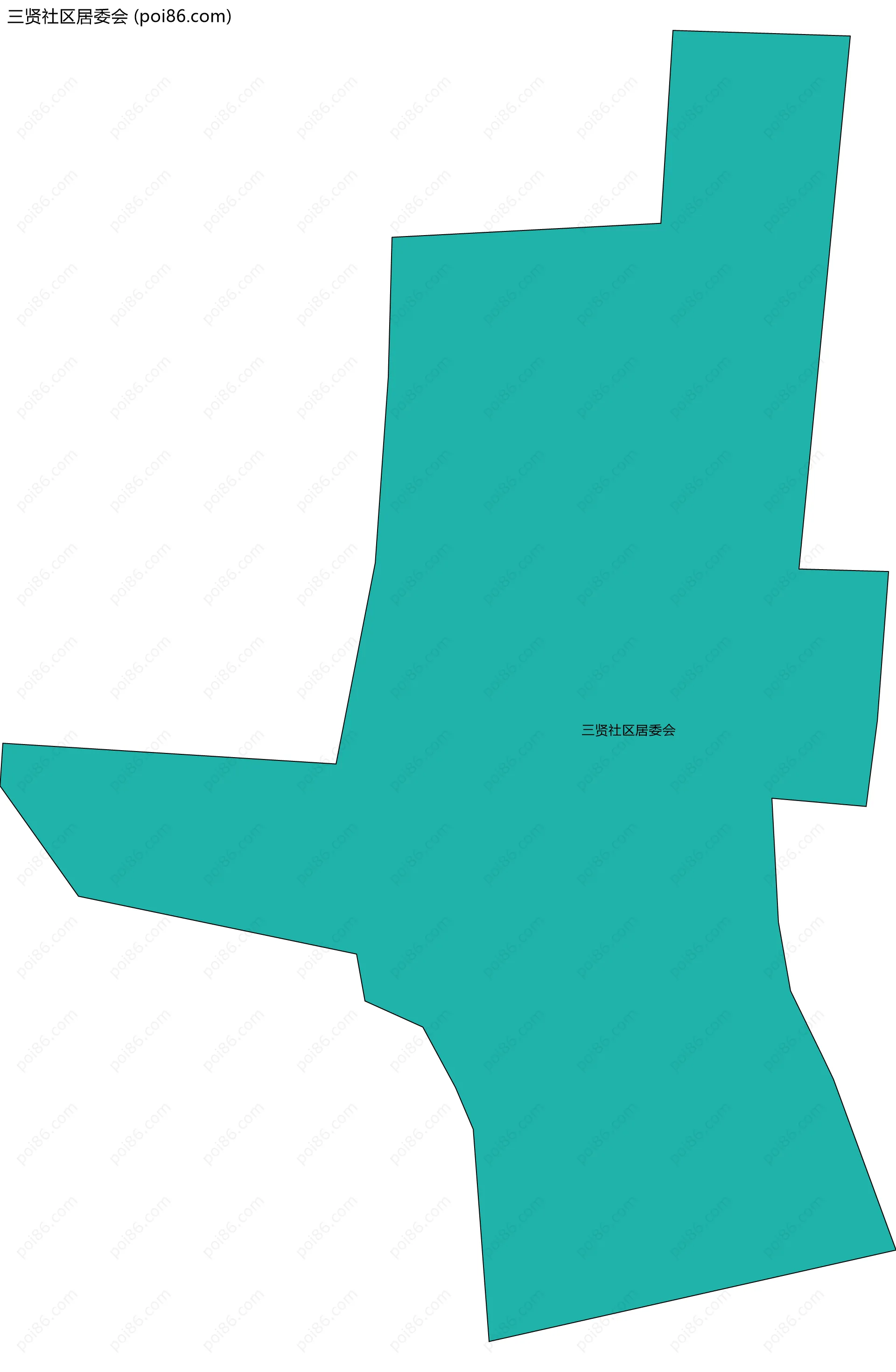 三贤社区居委会边界地图