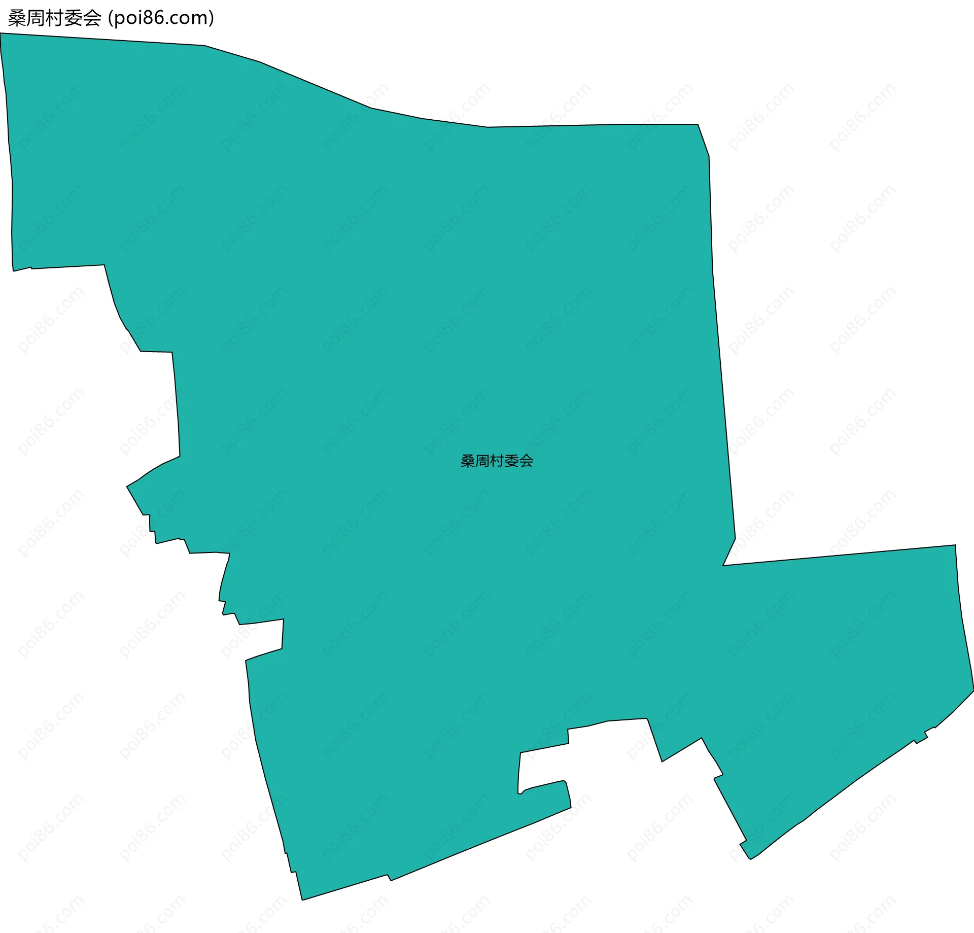 桑周村委会边界地图