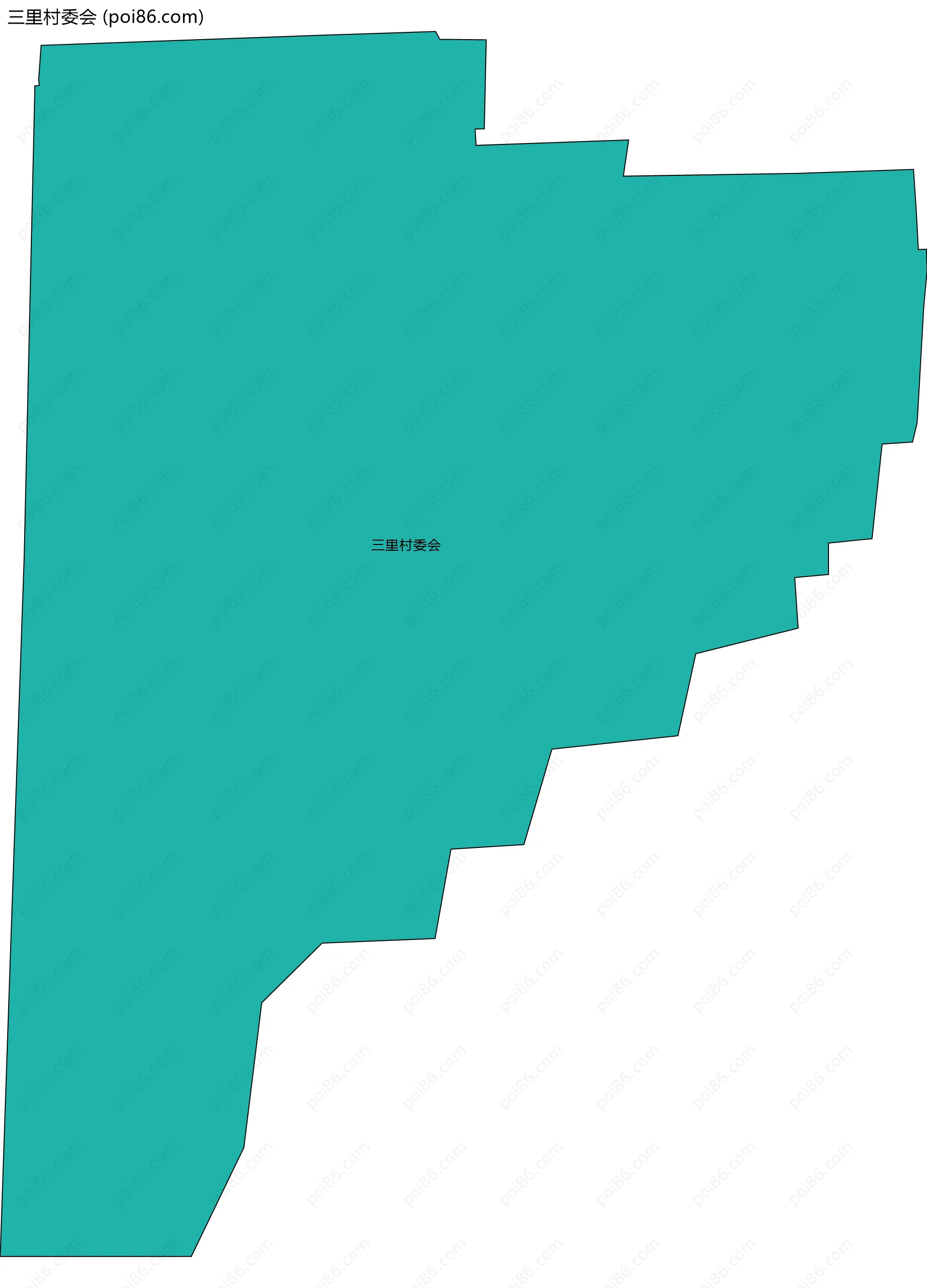 三里村委会边界地图