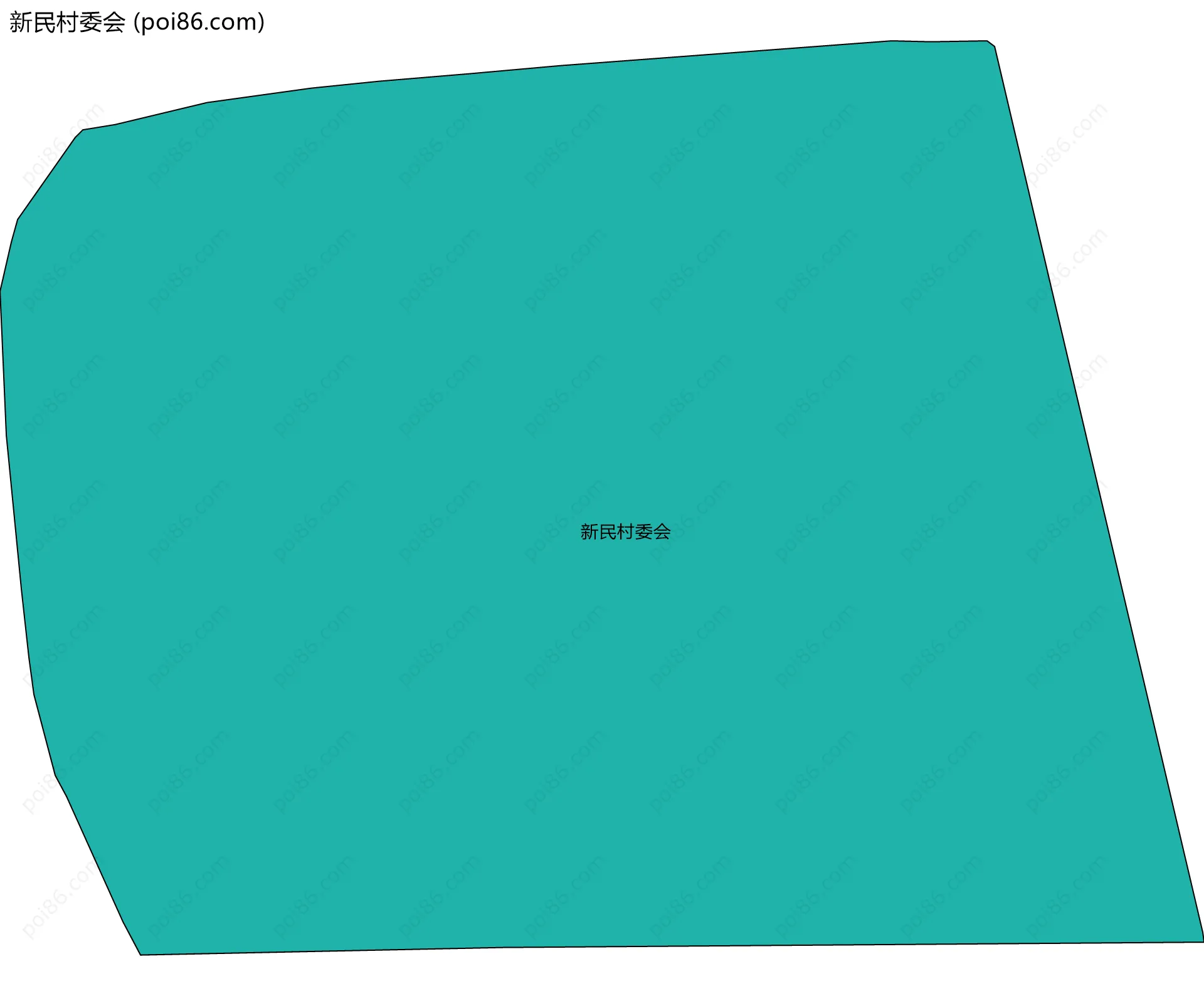 新民村委会边界地图