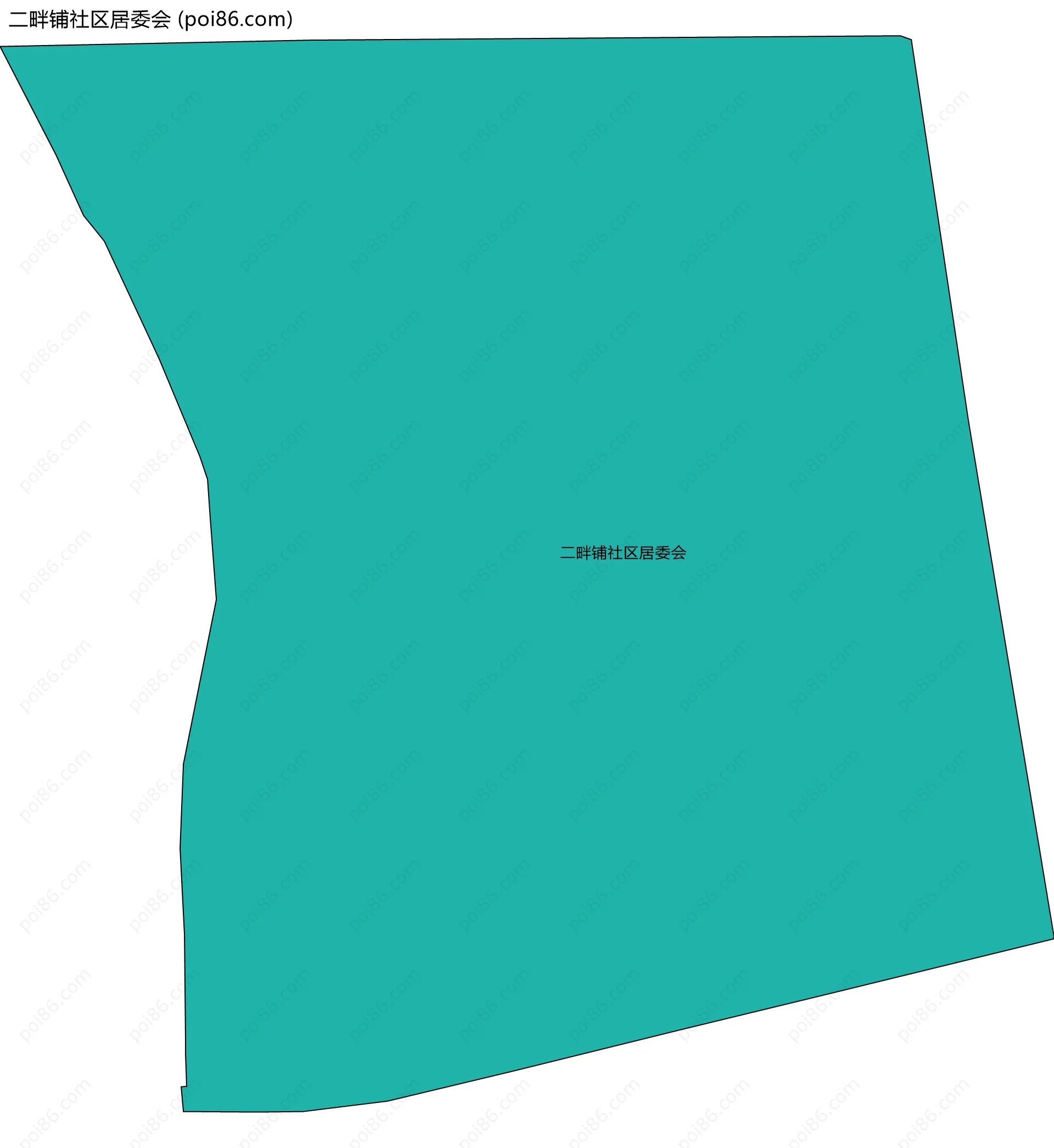 二畔铺社区居委会边界地图