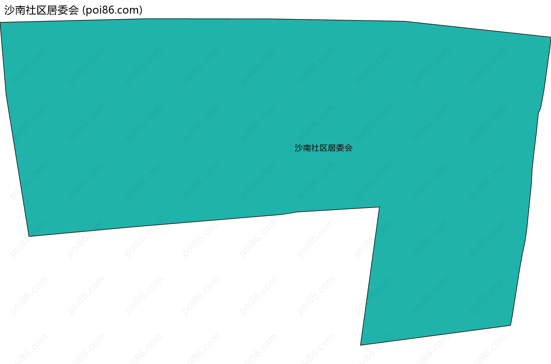 沙南社区居委会边界地图